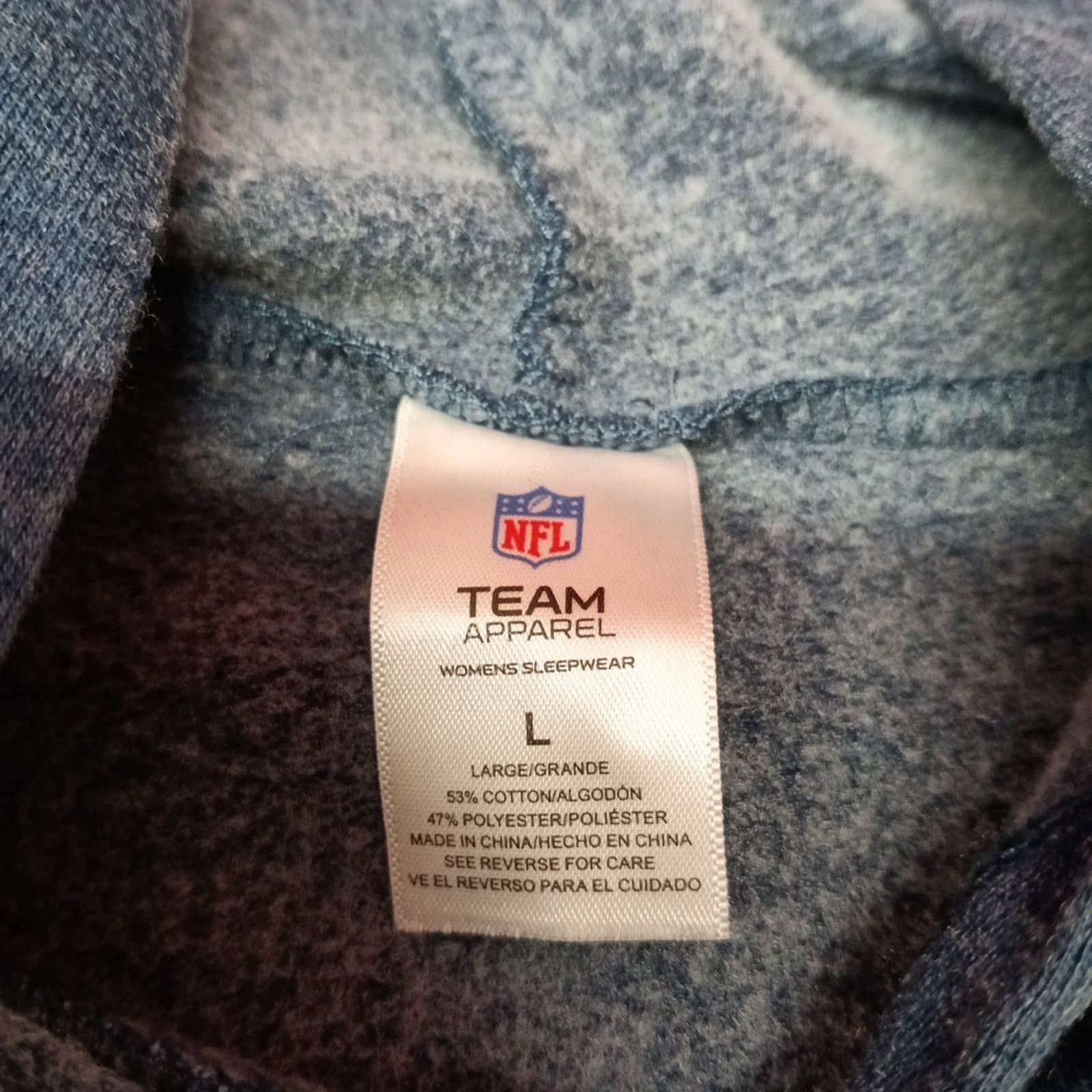 NFL Tennessee Titans Cropped Hoodie Womens Size L Blue Sleepwear Size L / US 10 / IT 46 - 5 Thumbnail