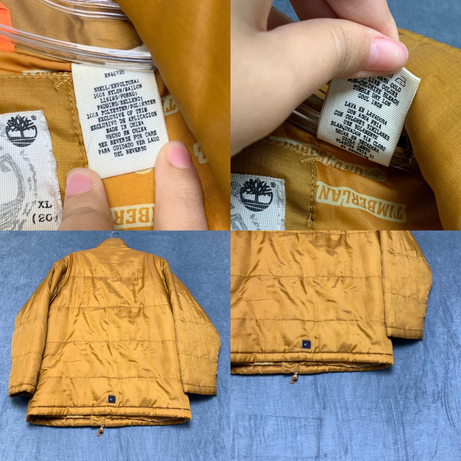 Timberland Timberland Puffer Jacket Mens XL Yellow Nylon Quilted Insulated Outdoor Jacket Size US XL / EU 56 / 4 - 8 Thumbnail
