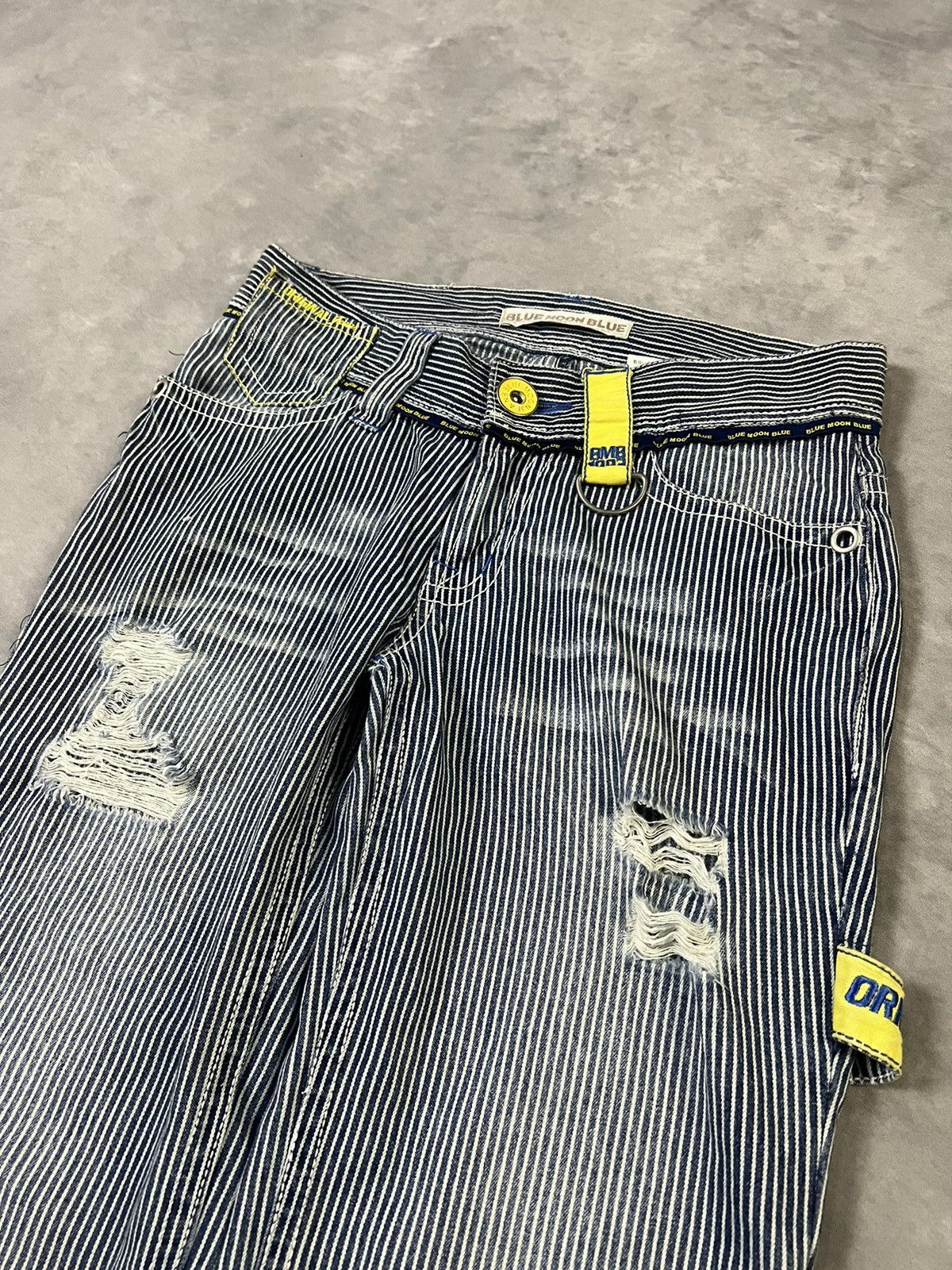 Hysteric Glamour × Undercover 2000s Y's Cdg Carpenter Stripe Hickory Bootcut y2k Lgb Ifsix Size US 28 / EU 44 - 4 Thumbnail