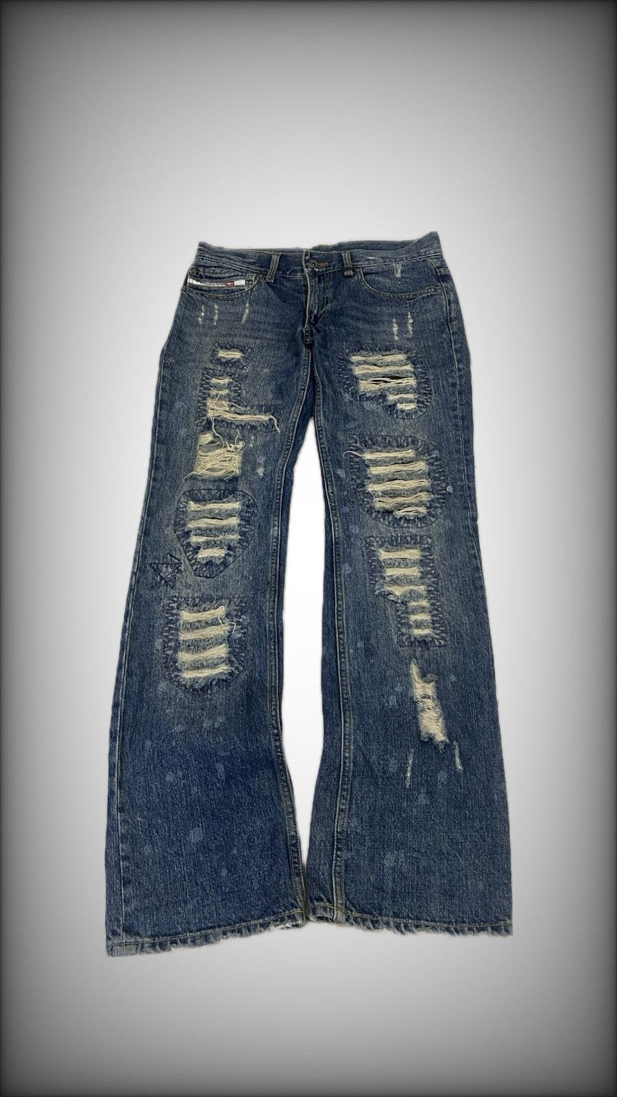 Le Grande Bleu (L.G.B.) Nicole Club For Men Distress Camo Jeans Size US 32 / EU 48 - 1 Thumbnail