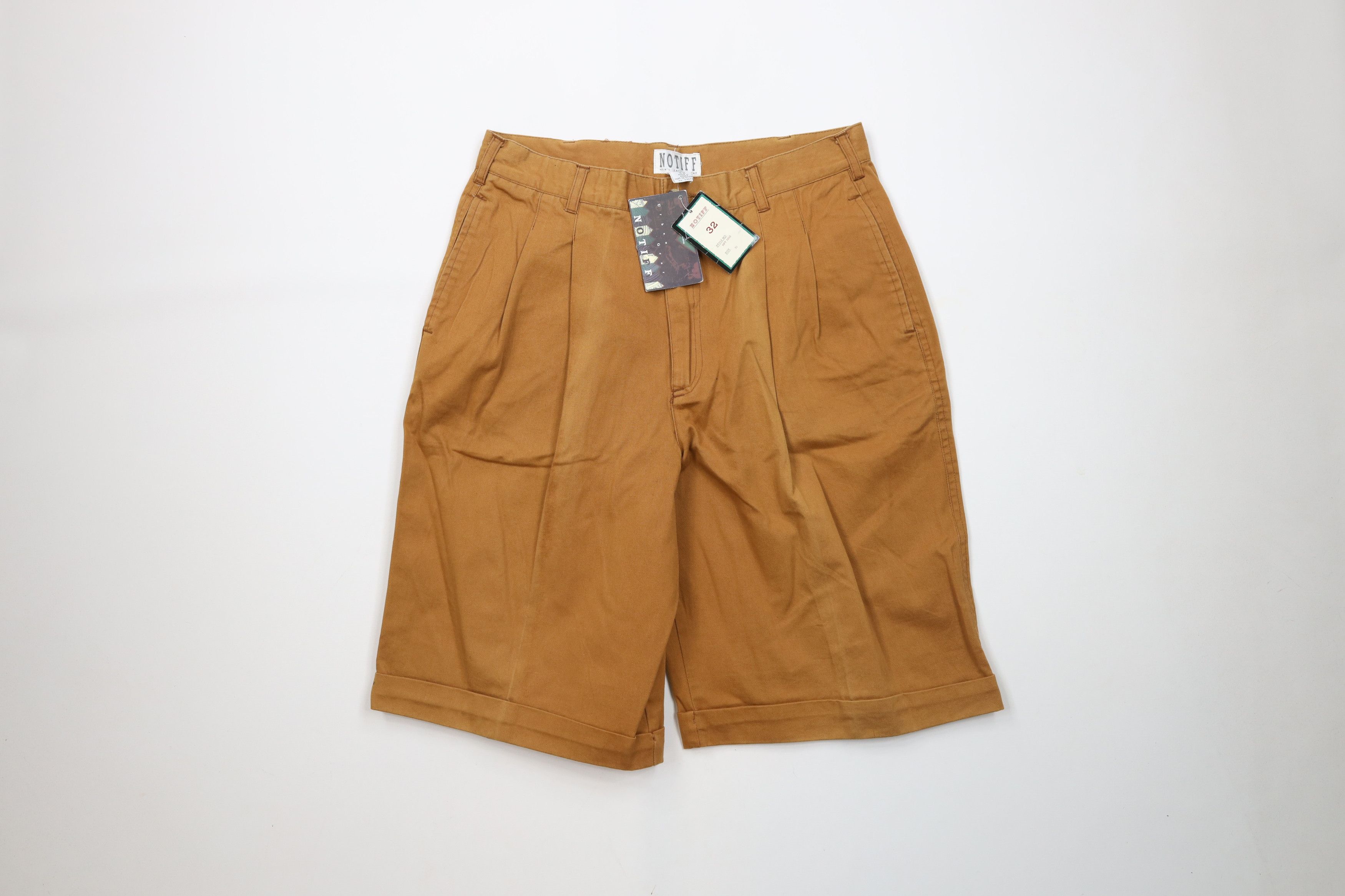 Vintage Deadstock Vintage 90s Streetwear Chino Shorts Brown Cotton Size US 32 / EU 48 - 1 Thumbnail