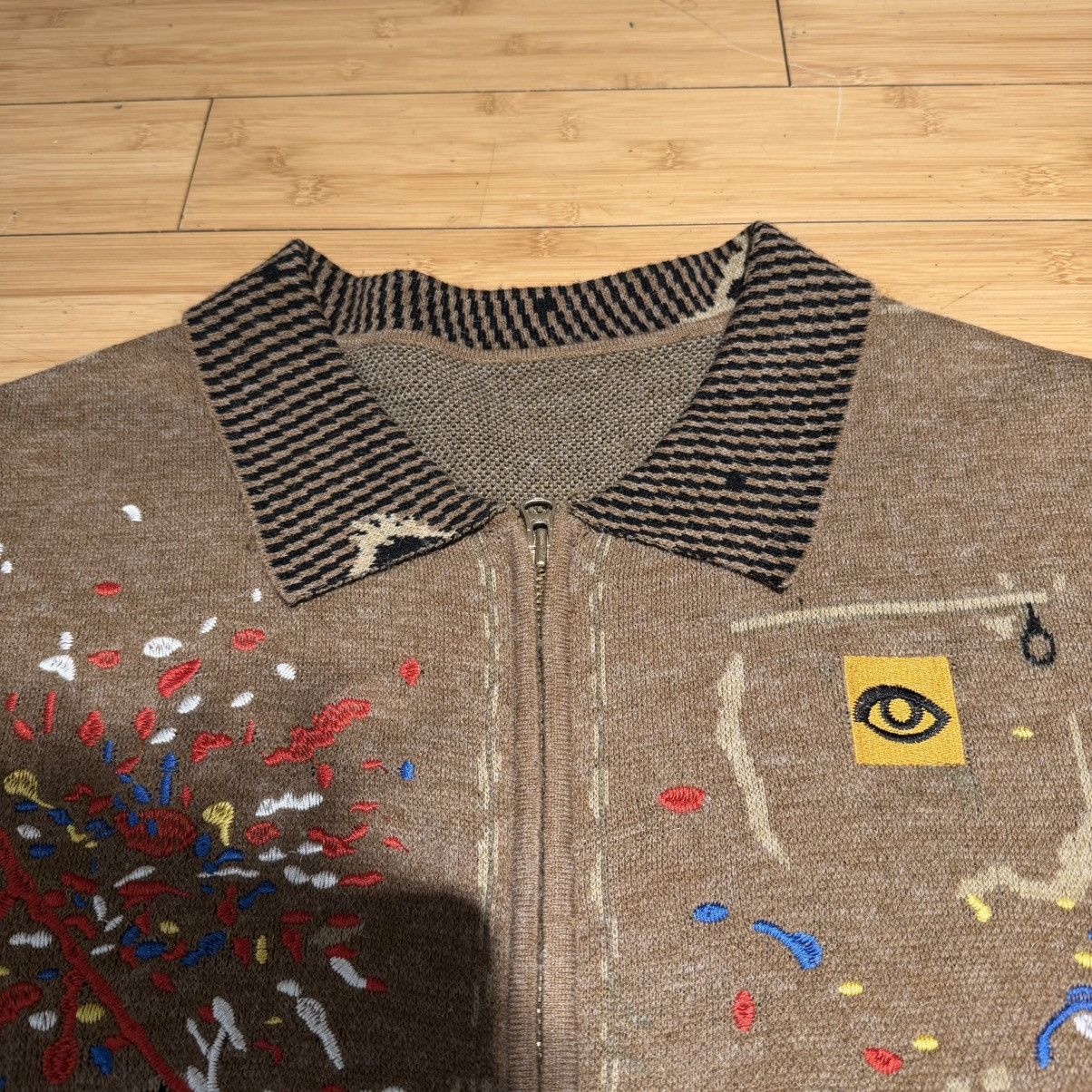 House of Errors Knitted Paint Splattered Jacket (1of1) Size US M / EU 48-50 / 2 - 4 Thumbnail