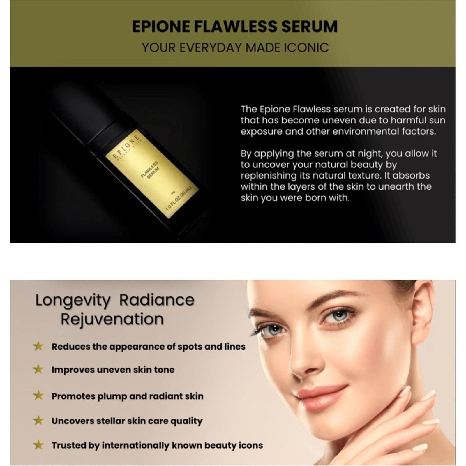 NBDN Nobrandedon Epione Flawless Anti Aging Serum, Firming Size ONE SIZE - 9 Thumbnail