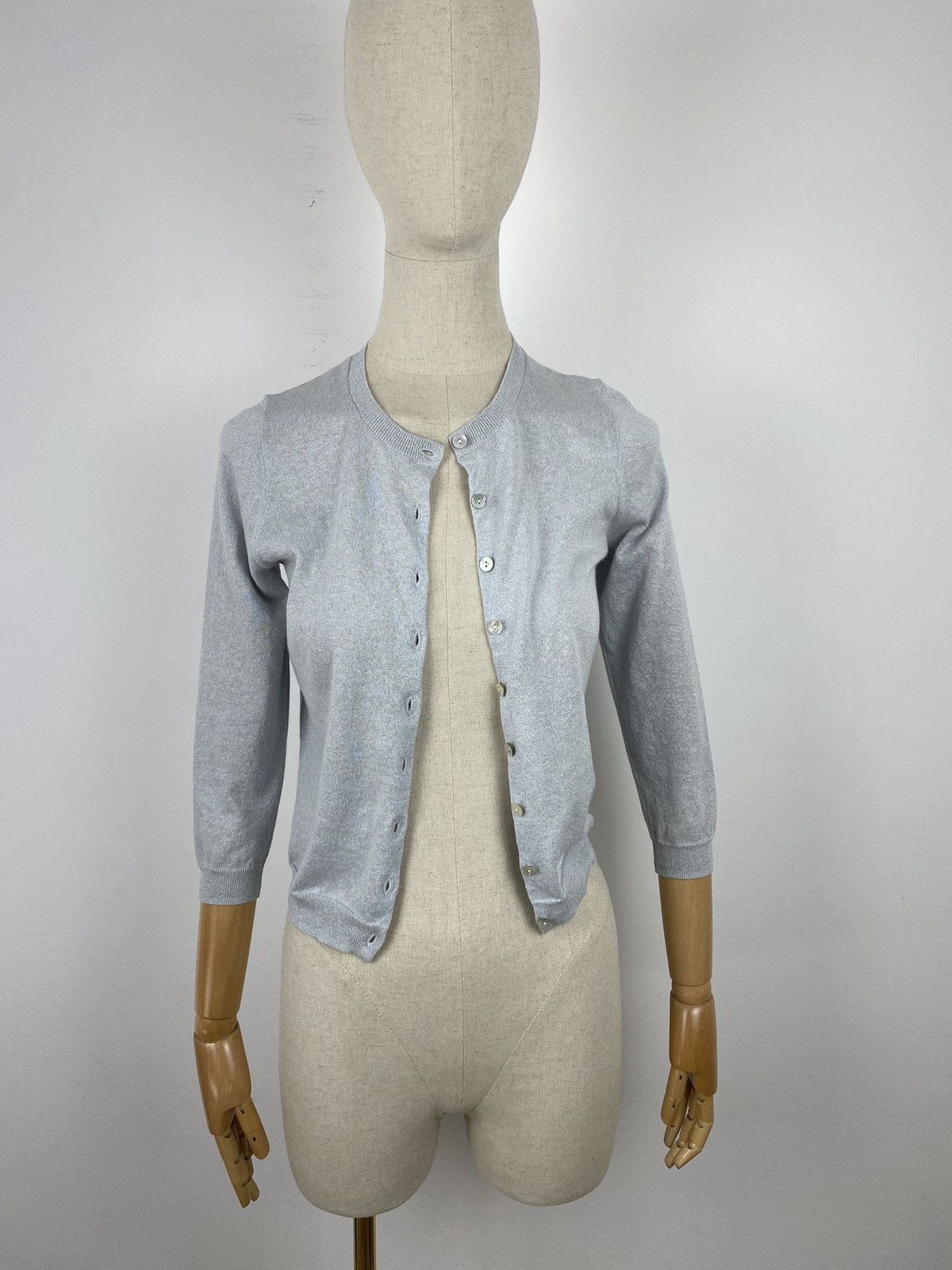 Vintage Women’s BRORA Cardigan Sweater Linen/Cotton/Nylon size 10 Size L / US 10 / IT 46 - 2 Thumbnail