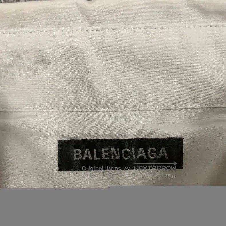 Balenciaga Balenciaga size 37 White Destroyed Reverse Logo Shirt Shor Size US S / EU 44-46 / 1 - 6 Thumbnail