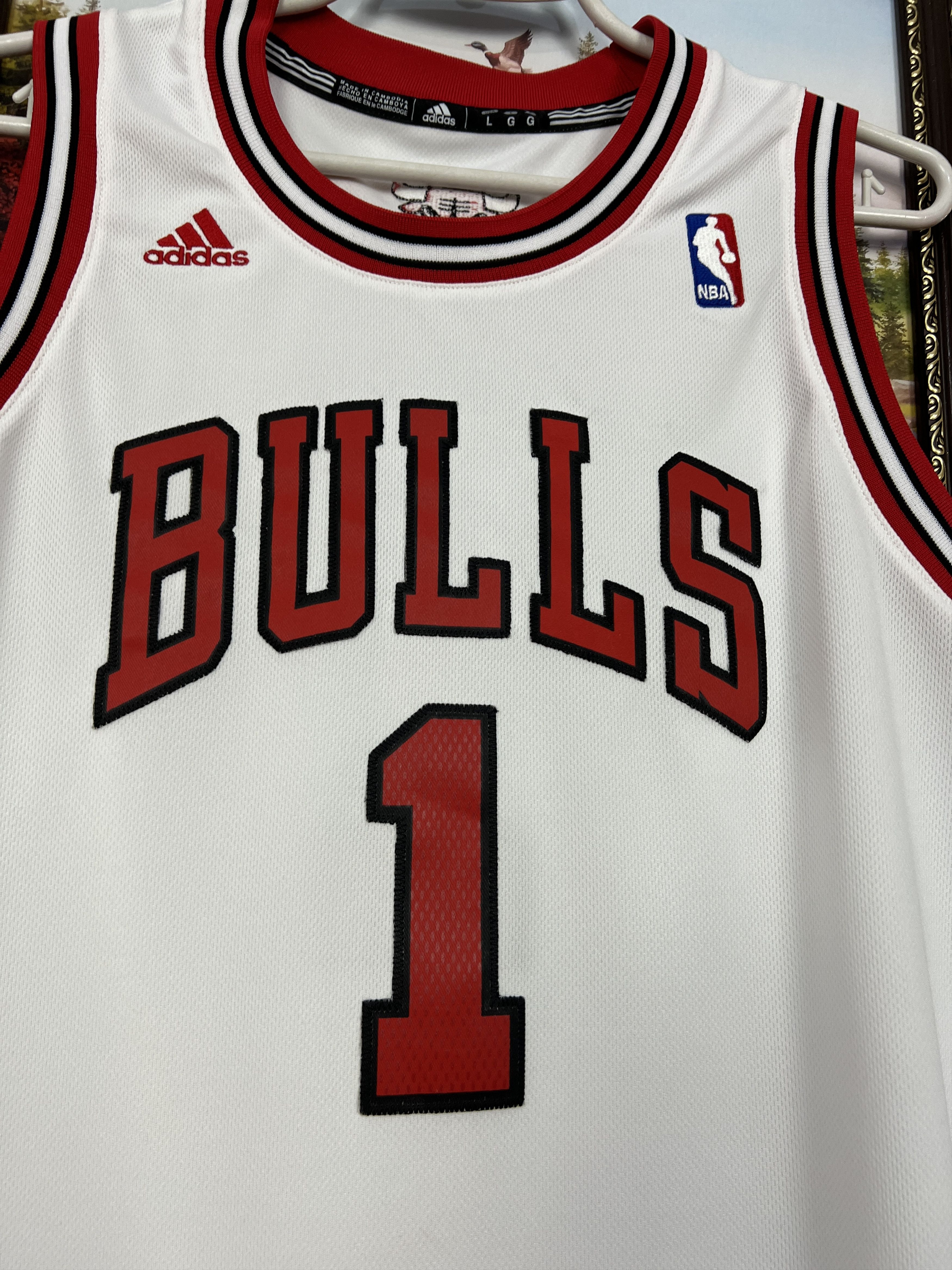 Adidas Chicago Bulls NBA #1 Rose Jersey Shirt Rare Boys Size L Size US XXS / EU 40 - 3 Thumbnail