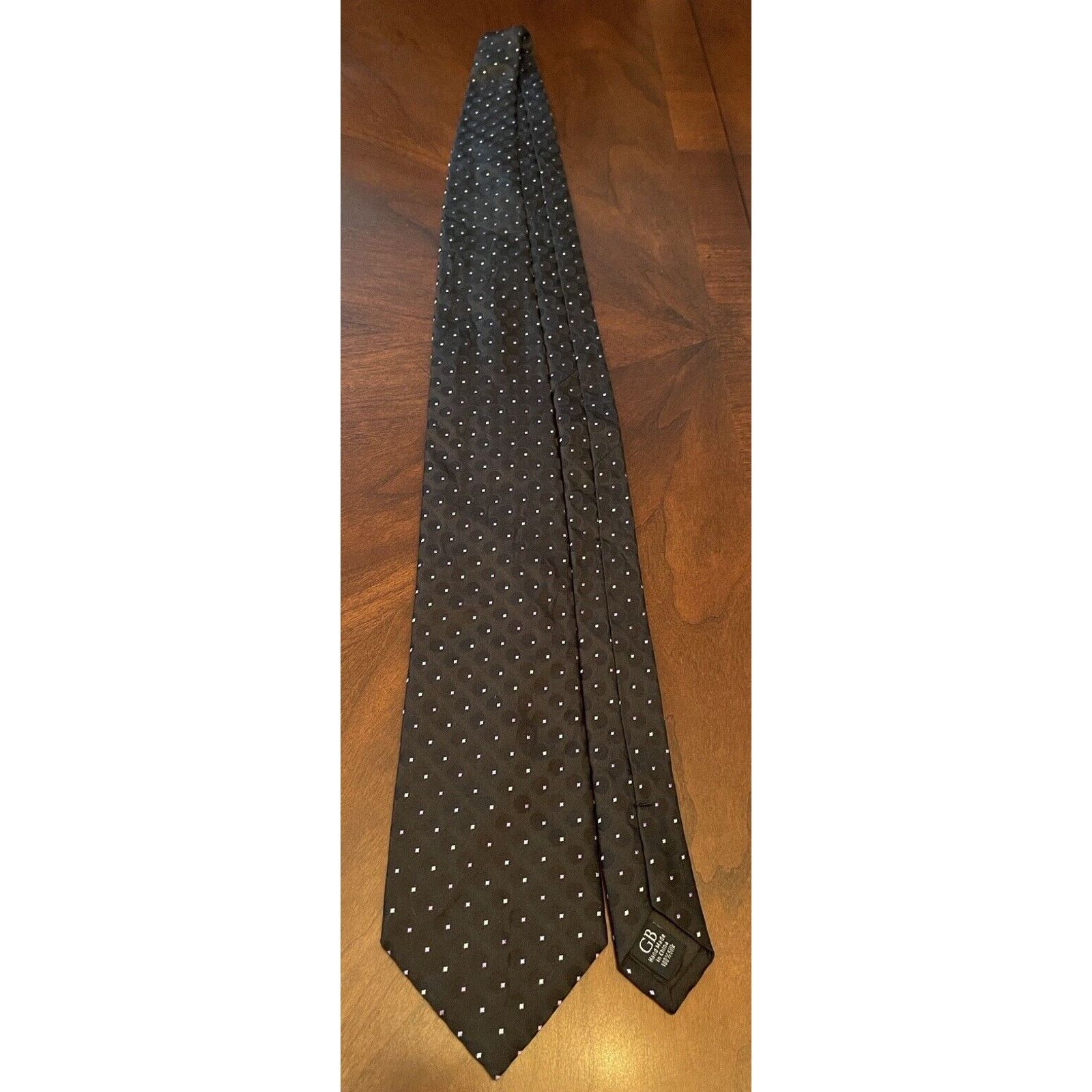 Geoffrey Beene Geoffrey Beene Black Purple HandMade 100% Silk Made In China Size ONE SIZE - 3 Thumbnail