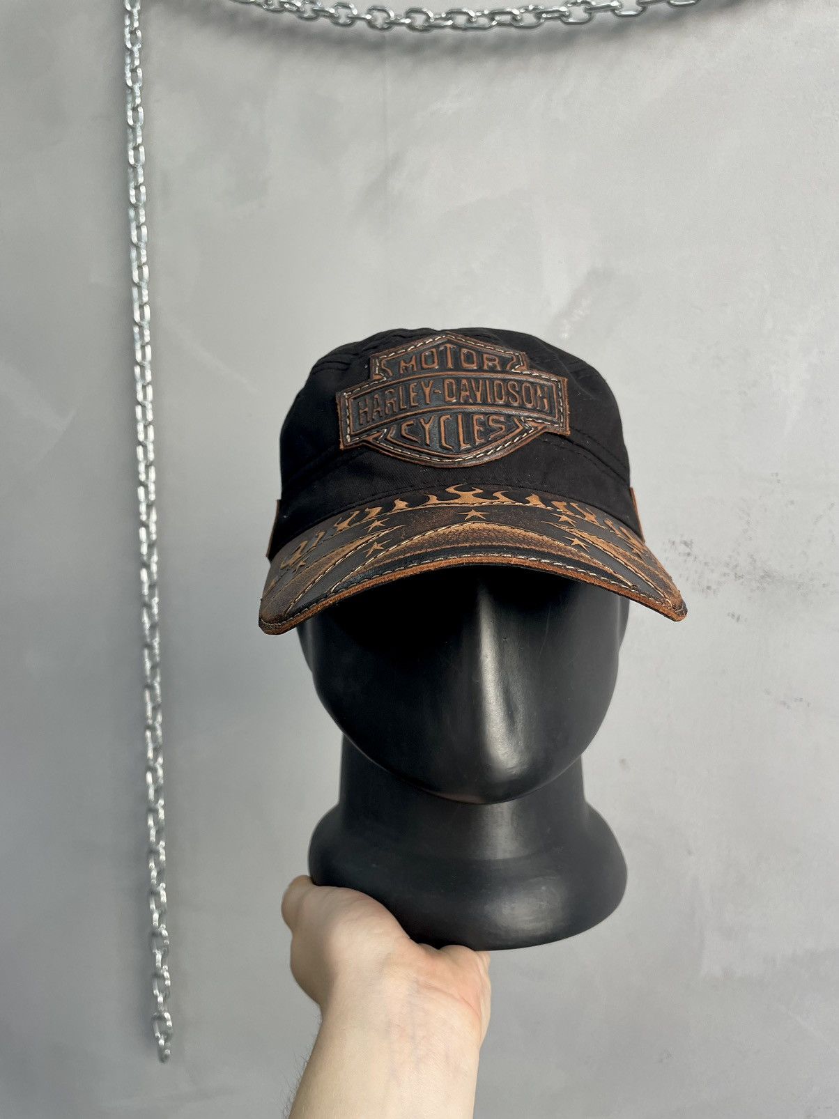 Harley Davidson Harley Davidson black trucker cap vintage biker street style Size ONE SIZE - 3 Thumbnail