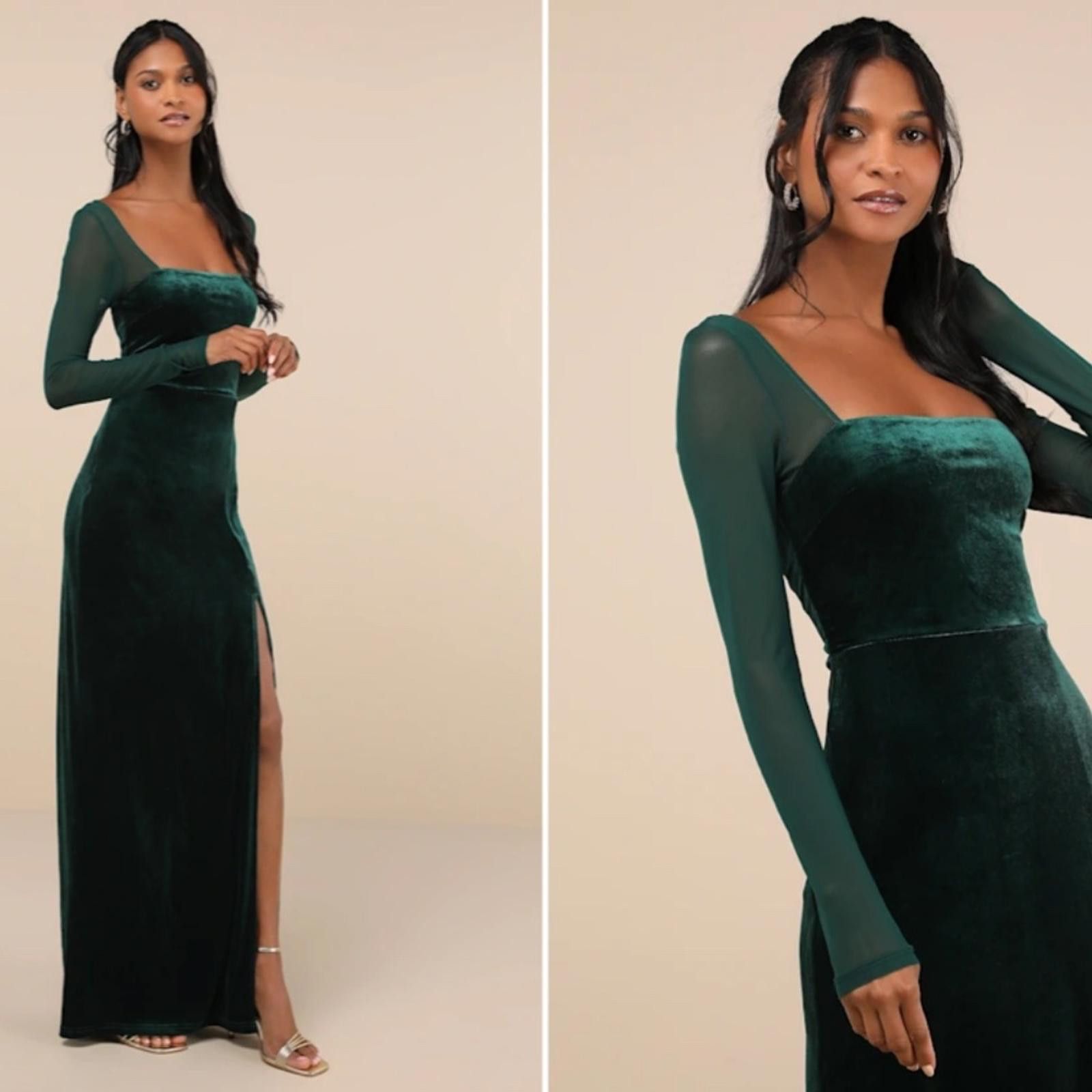 Lulus LULU's Prom Wedding Sexy Romantic Elegant Velvet Maxi Dress Size XS / US 0-2 / IT 36-38 - 3 Thumbnail