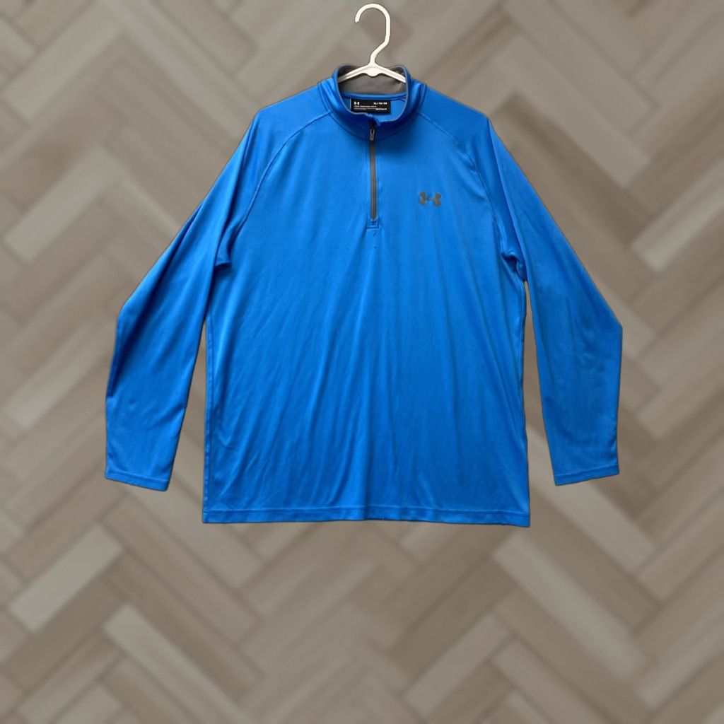 Under Armour Under Armour Shirt Men XL Blue 1/4 Zip HeatGear Athletic Cross Training Gym & Running Women? No. Ends with Mens. Size US XL / EU 56 / 4 - 1 Thumbnail