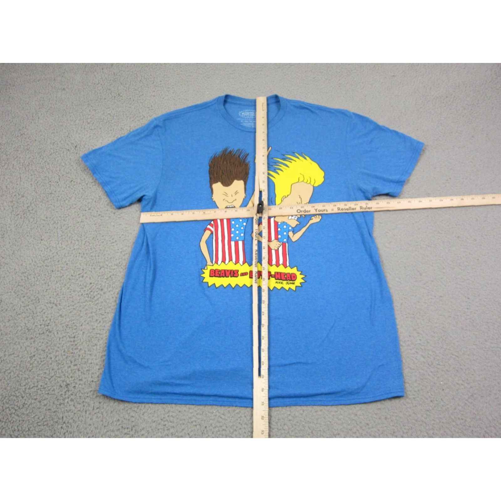 Vintage Beavis and Butt-Head Shirt Mens XL Blue White Crew Neck Tee 90s Graphic T-Shirt Size US XL / EU 56 / 4 - 7 Thumbnail