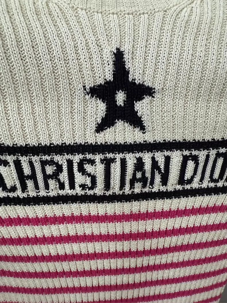 Dior Dior Striped Knit Short Sleeve Top-2506 Size XS / US 0-2 / IT 36-38 - 3 Thumbnail