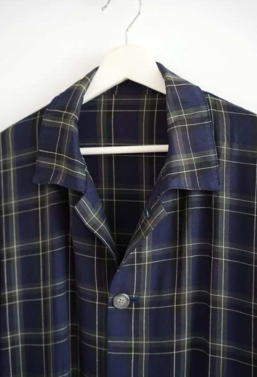 Yohji Yamamoto Yohji Yamamoto 90s Blue-Green Plaid Jacket K4 Size US M / EU 48-50 / 2 - 4 Thumbnail