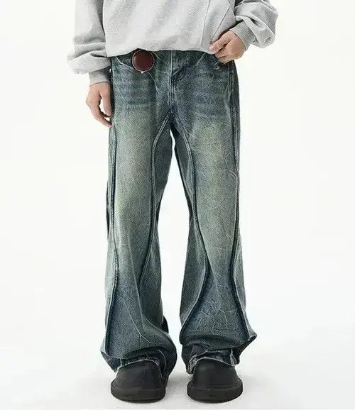 Jean VIBE y2k washed faded loose baggy jeans Size US 31 - 2 Thumbnail