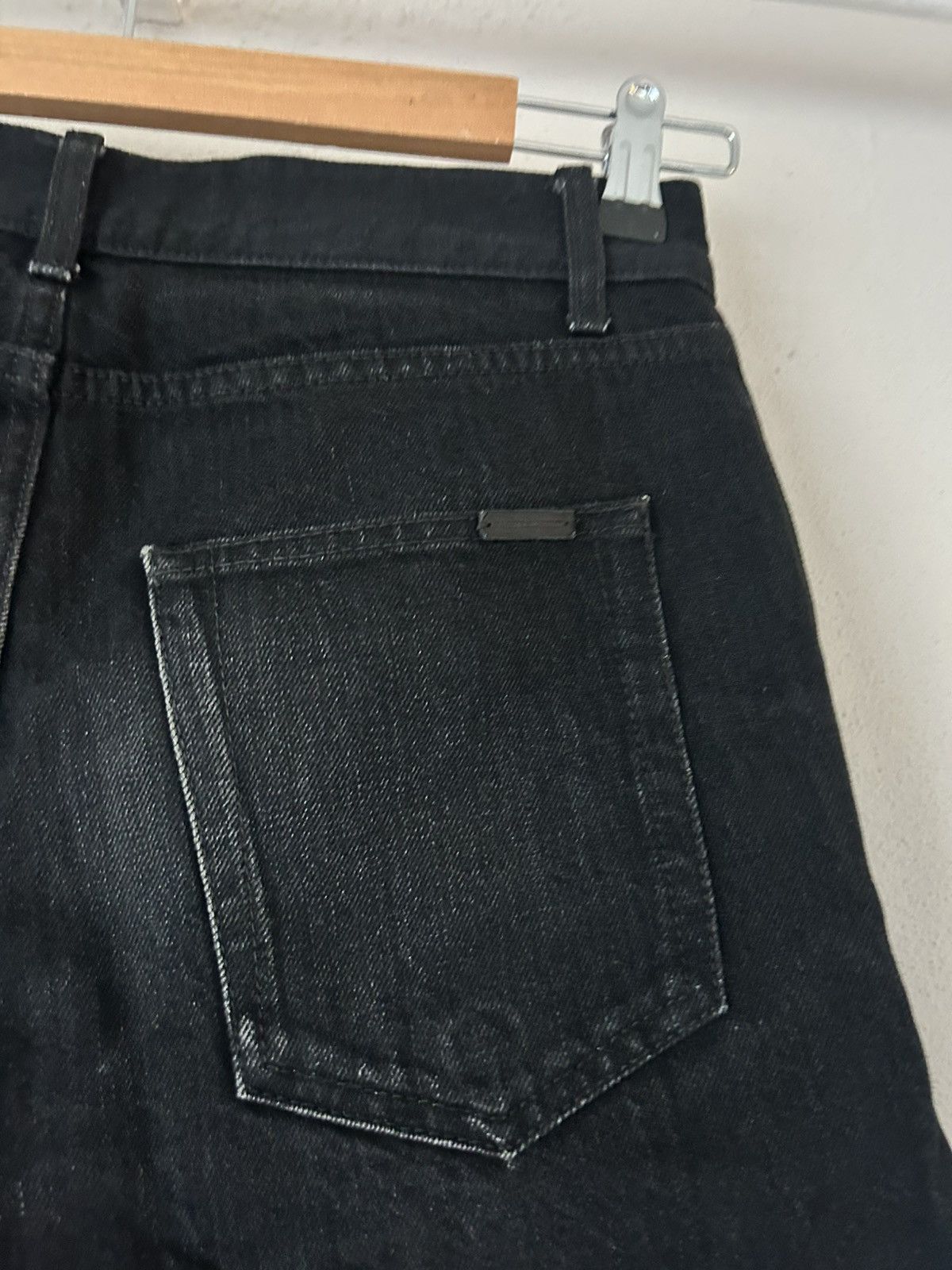 Saint Laurent Paris Saint Laurent D14 M/SL-LW Black Denim Cut-Off Shorts Size US 28 / EU 44 - 11 Thumbnail
