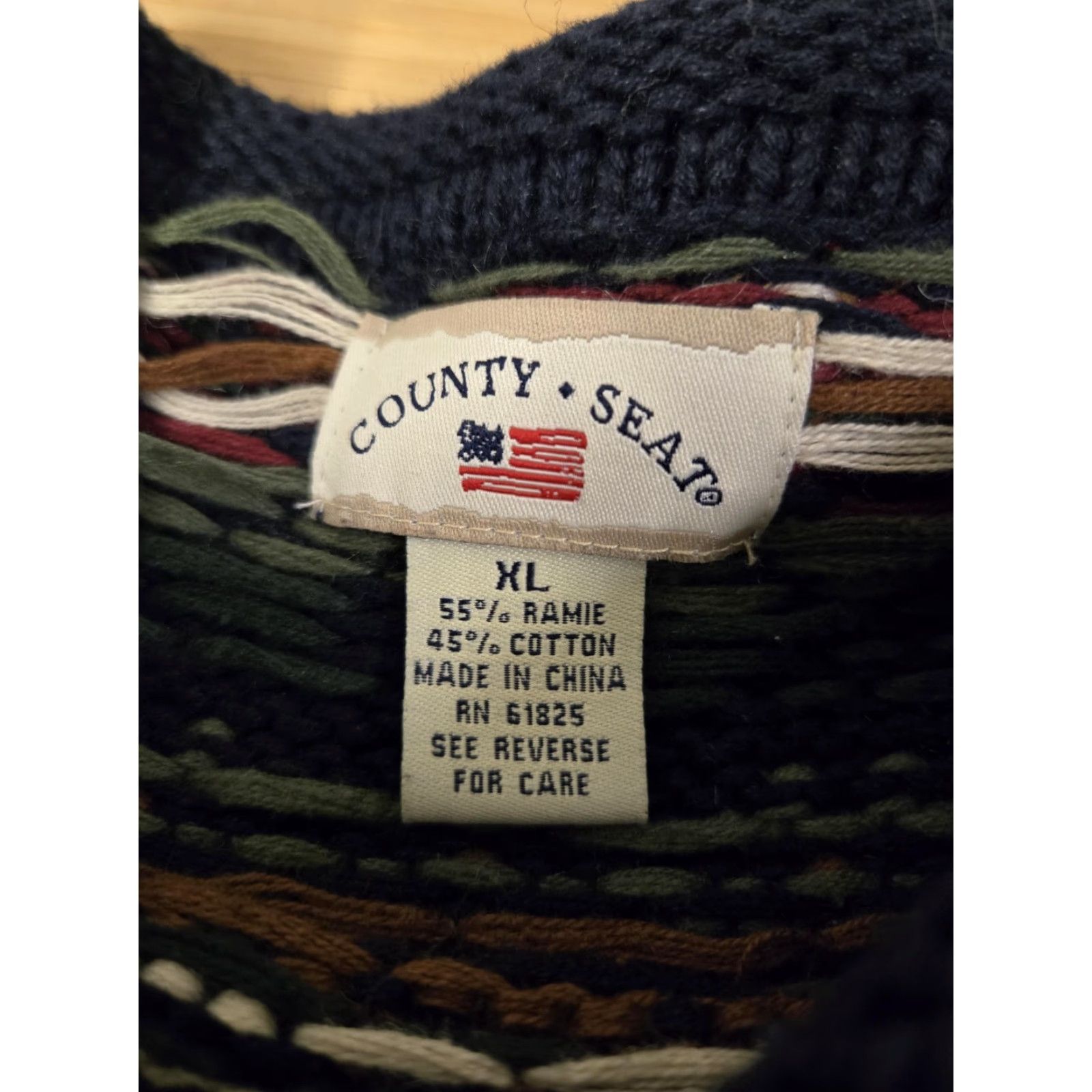 Vintage **Vintage 90s County Seat Mens XL Navy Fair Isle Ramie Cotton Sweater** User: Vintage County Seat Mens XL Navy Fair Isle Ramie Cotton Sweater Size US XL / EU 56 / 4 - 5 Thumbnail