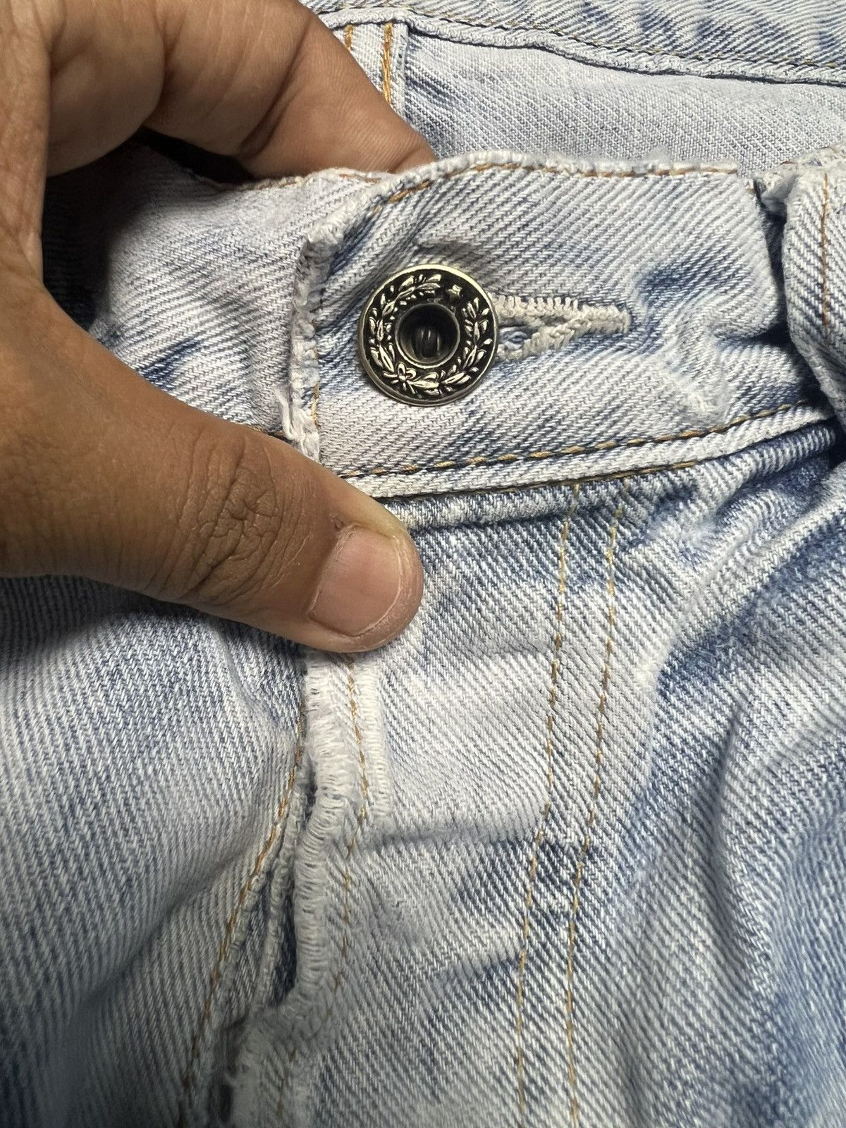 Johnbull Vtg Johnbull Japan Distressed Denim Jeans Paint Splatter(45) Size US 28 / EU 44 - 9 Thumbnail