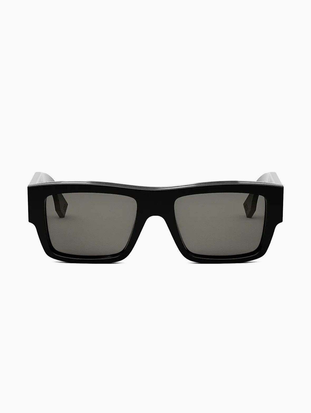 Fendi Fendi Signature 53MM Sunglasses Shiny Black Smoke Size ONE SIZE - 2 Thumbnail