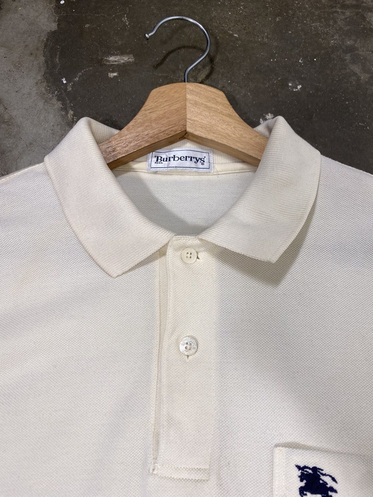Burberry × Vintage A13 Vintage Burberry Long Sleeve Colar Shirt Size US L / EU 52-54 / 3 - 7 Thumbnail