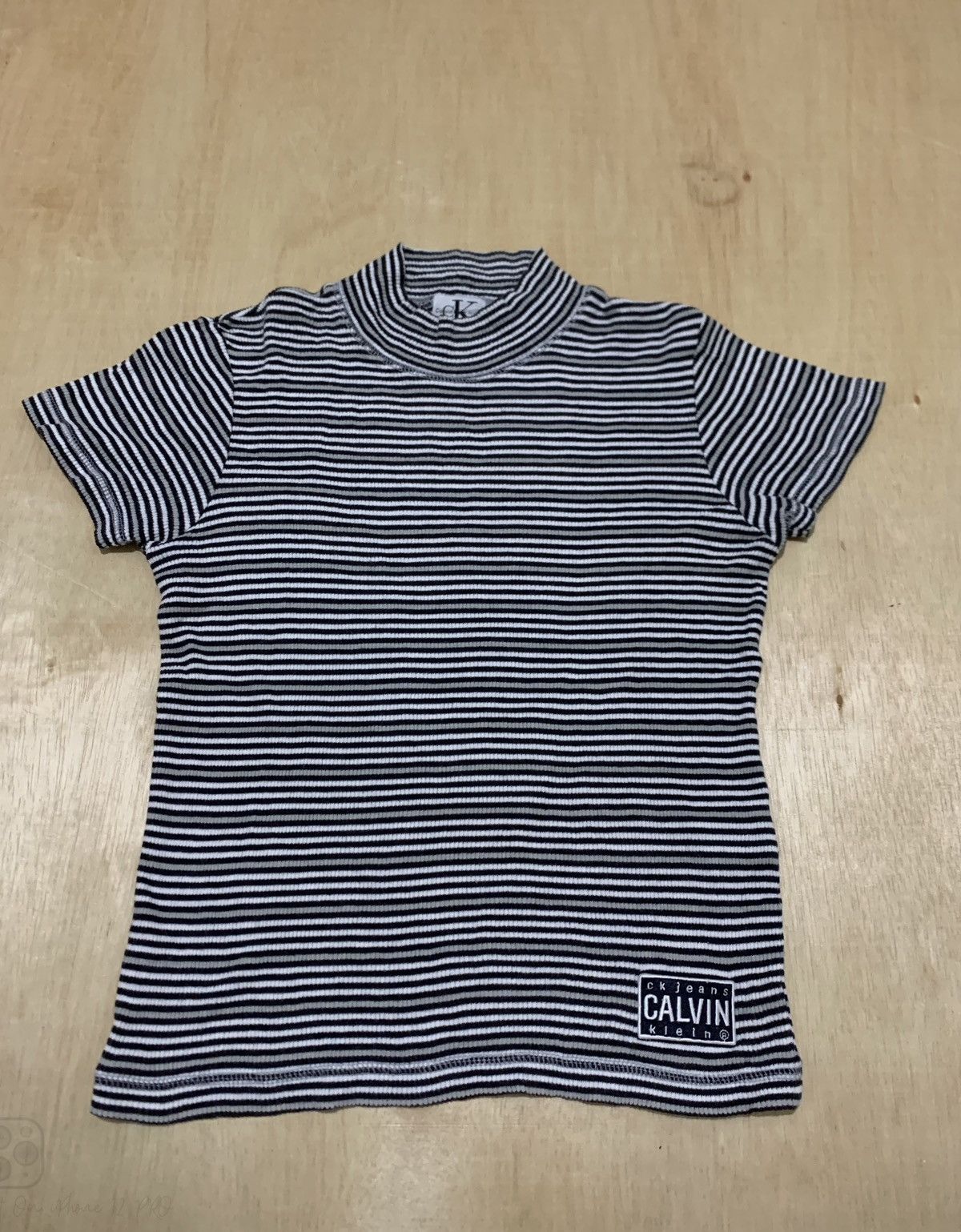 Calvin Klein × Japanese Brand Calvin Klein Jeans Stripe Womens Tshirt Size S / US 4 / IT 40 - 1 Thumbnail