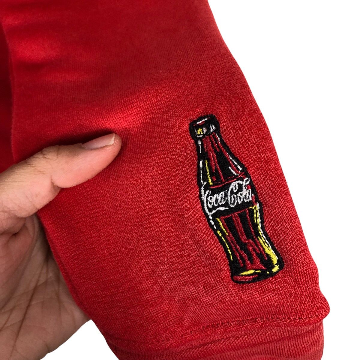 Japanese Brand × Vintage 📌Vintage Sweatshirt Coca Cola Big Logo Spell Out Size US M / EU 48-50 / 2 - 13 Thumbnail
