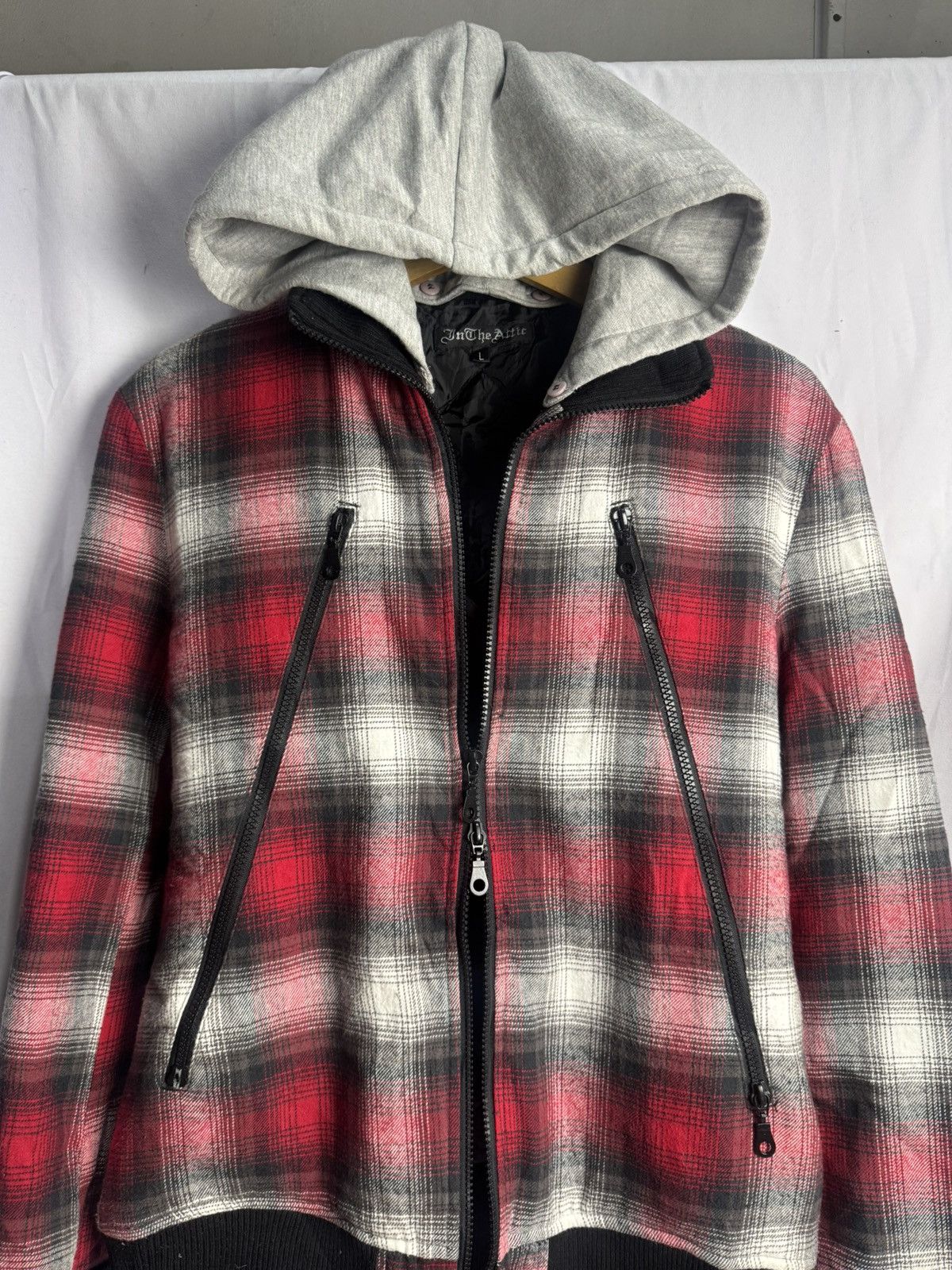 In The Attic Intheattic Plaid Jacket Removable Hoodie Size US L / EU 52-54 / 3 - 3 Thumbnail