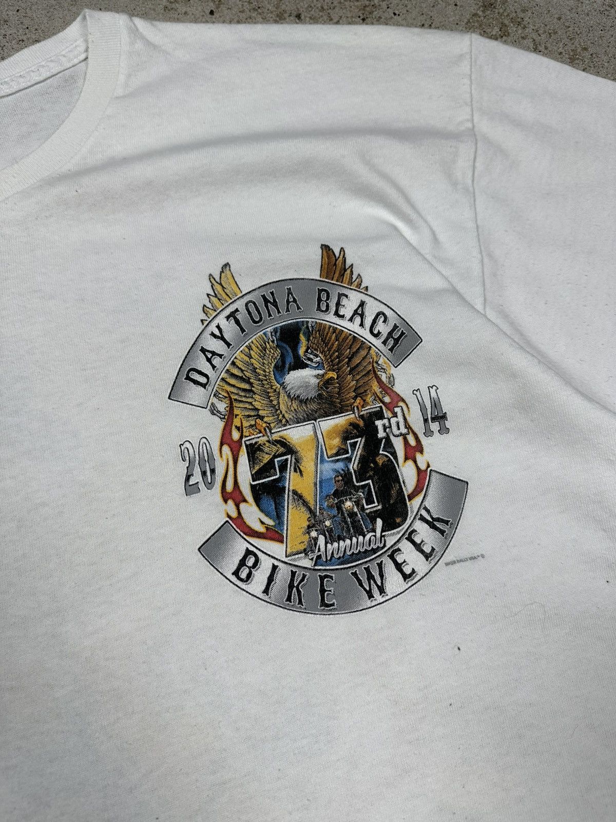 Harley Davidson Vintage Bike Week Daytona Beach Harley Moto Print T Shirt Size US L / EU 52-54 / 3 - 7 Thumbnail