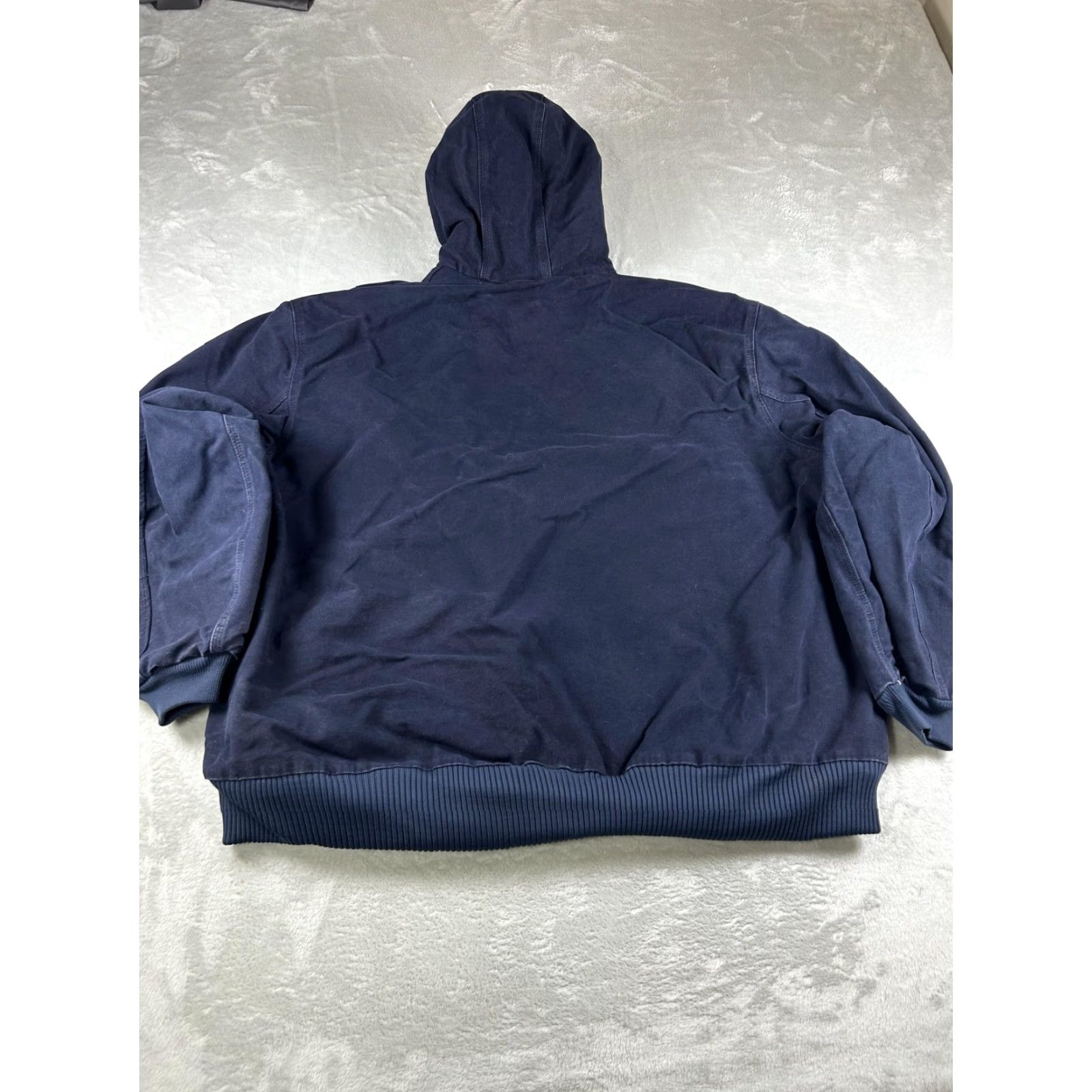 Carhartt VINTAGE Carhartt Jacket Mens 4XL Navy Quilted Duck Hooded Workwear J130MDT Size US XXL / EU 58 / 5 - 2 Thumbnail