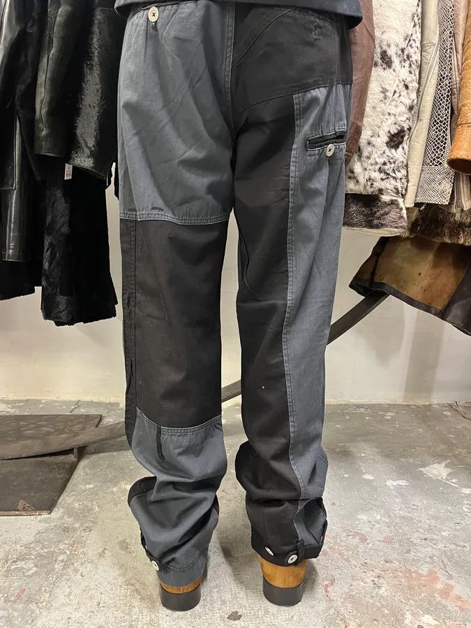 Vintage AW2007 Dolce & Gabbana Multi Pockets Cargo Black & Grey Pants Size US 32 / EU 48 - 4 Thumbnail