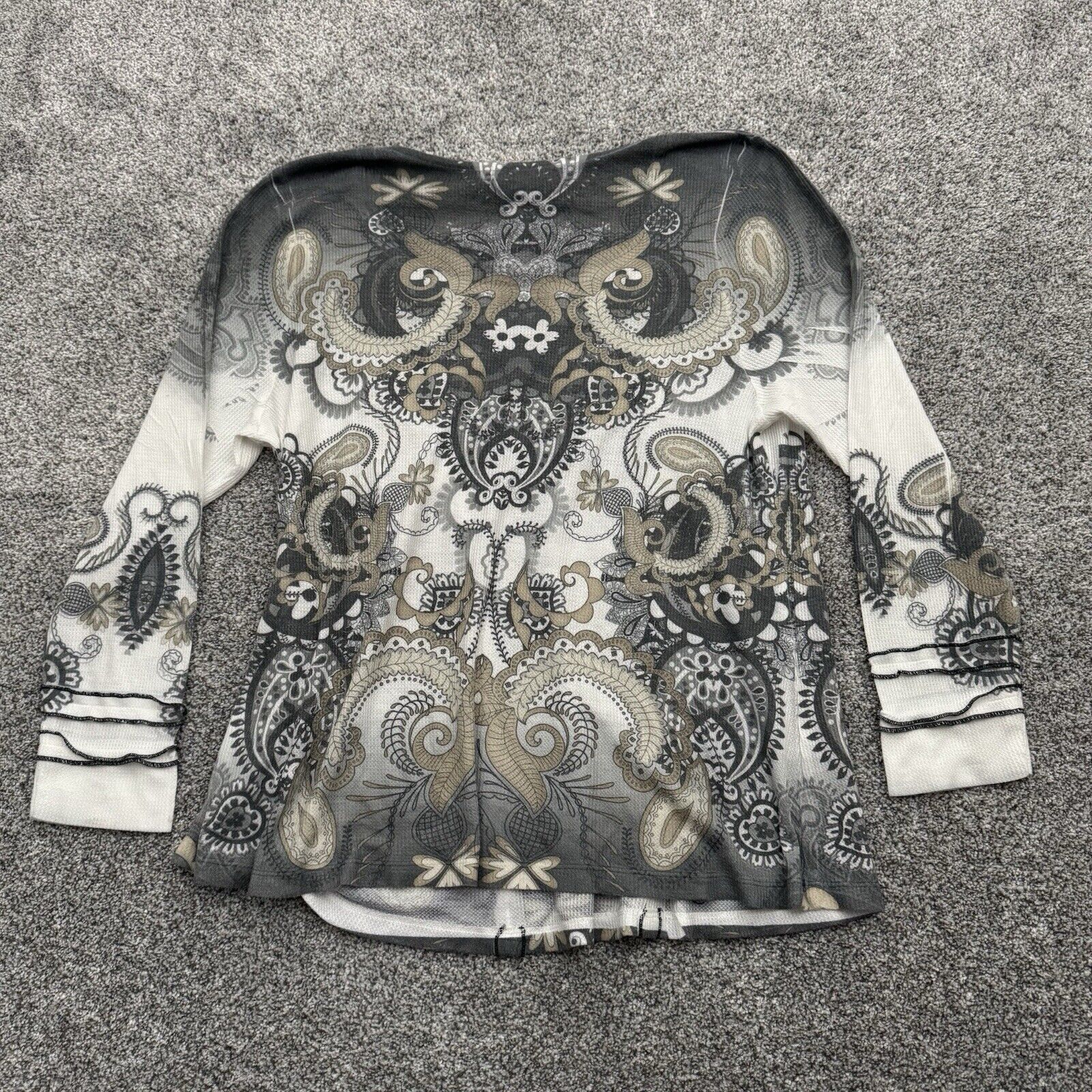 Other One World Y2K Top Womens Plus 1X Rhinestones Paisley Boho Size XL / US 12-14 / IT 48-50 - 8 Thumbnail