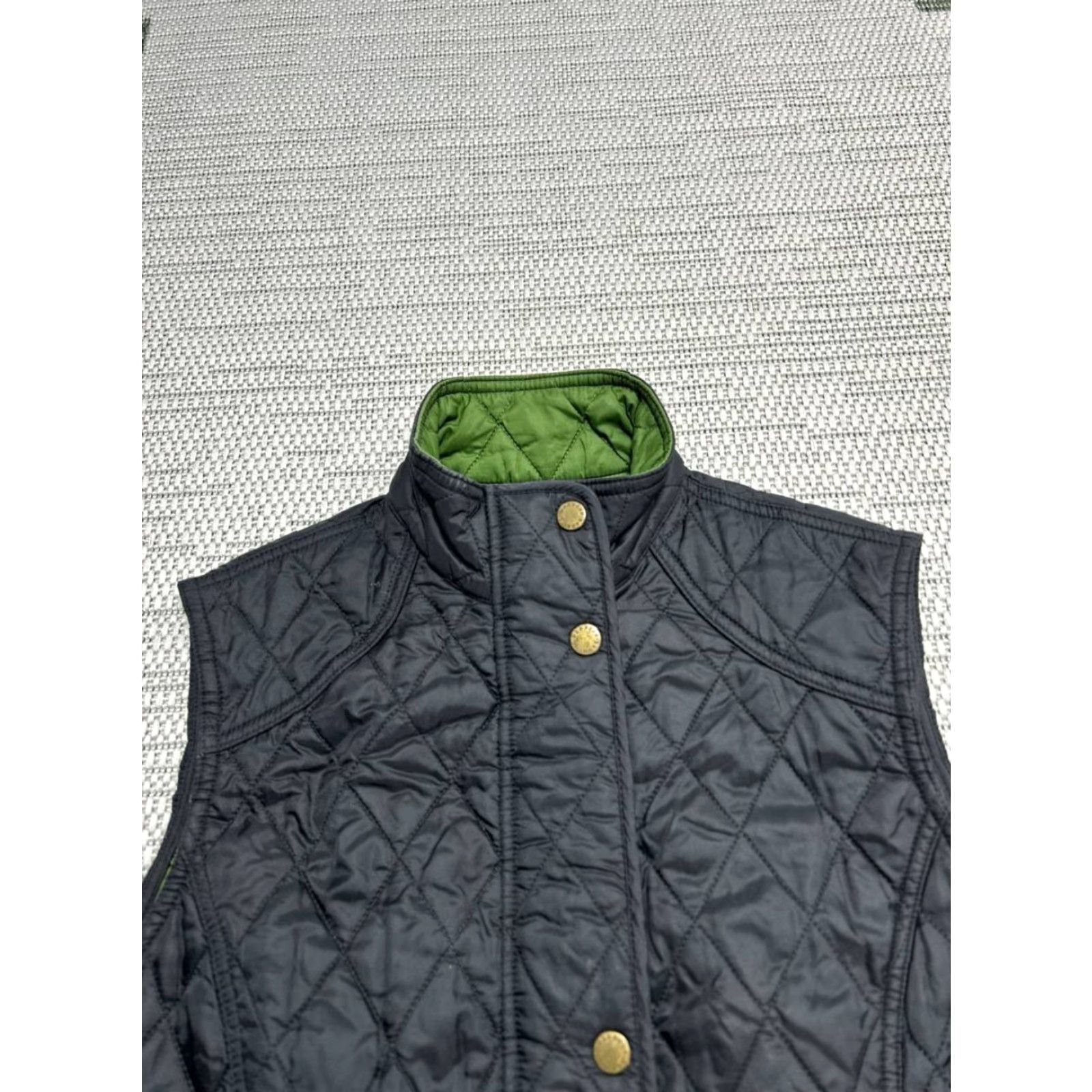 Barbour Barbour Vest Womens 6 Black Diamond Quilted Insulated Liddesdale Gilet Short Sleeveless Zip Snap Barbour Size M / US 6-8 / IT 42-44 - 3 Thumbnail