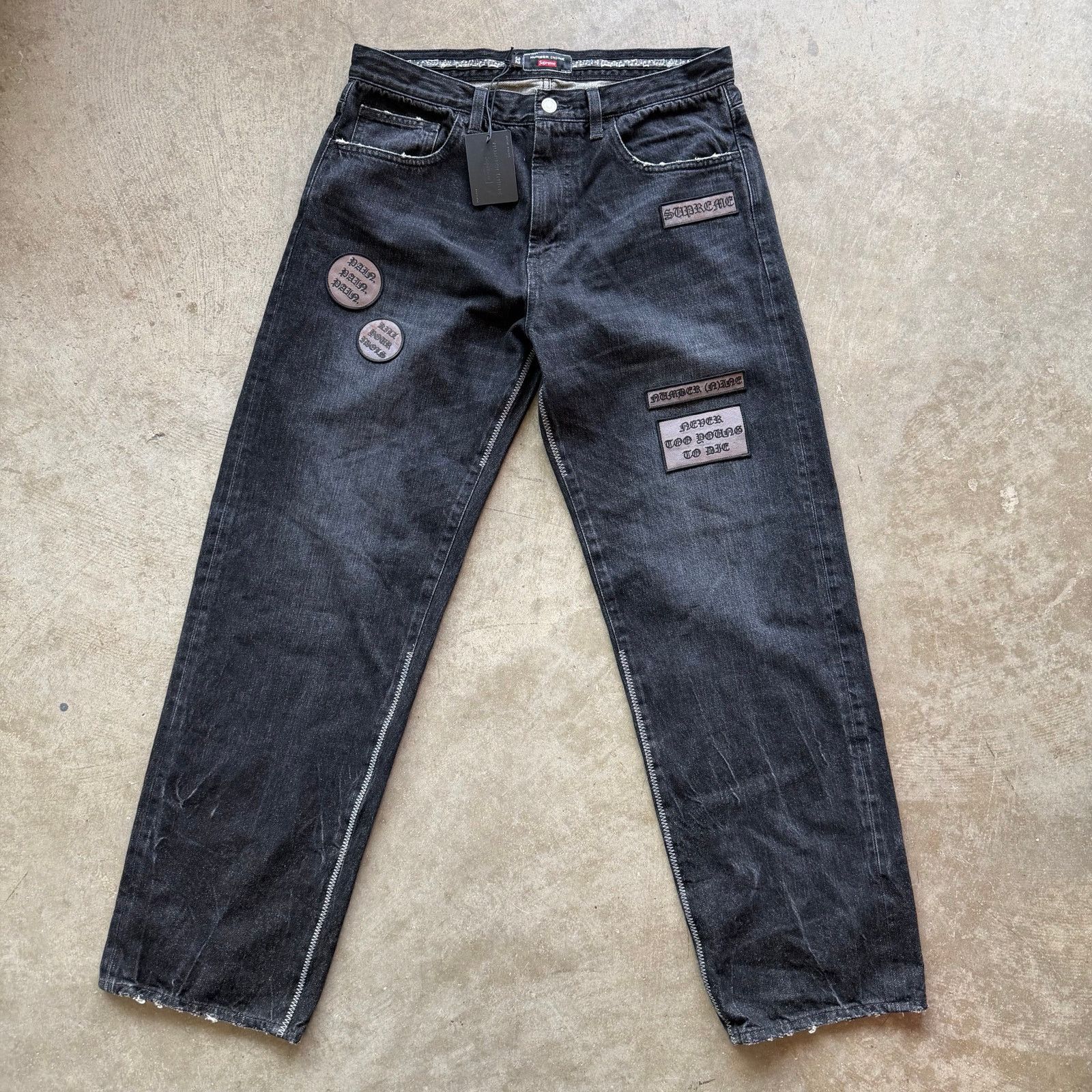 Supreme Rigid Baggy Selvedge black denim-ヒステリックグラマー 