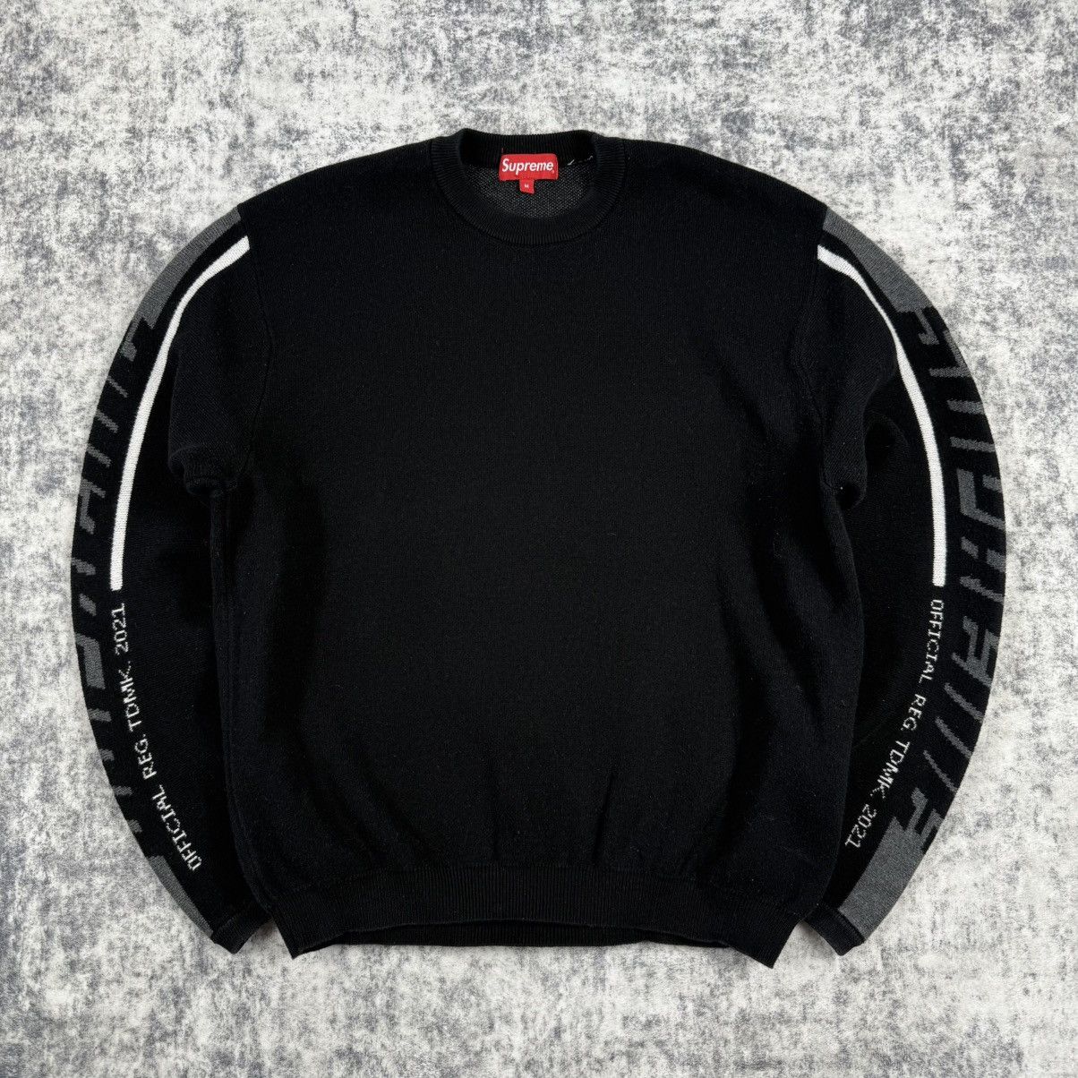 Supreme Supreme FW21 Sleeve Stripe ‘Black’ Sweater Size US M / EU 48-50 / 2 - 1 Thumbnail