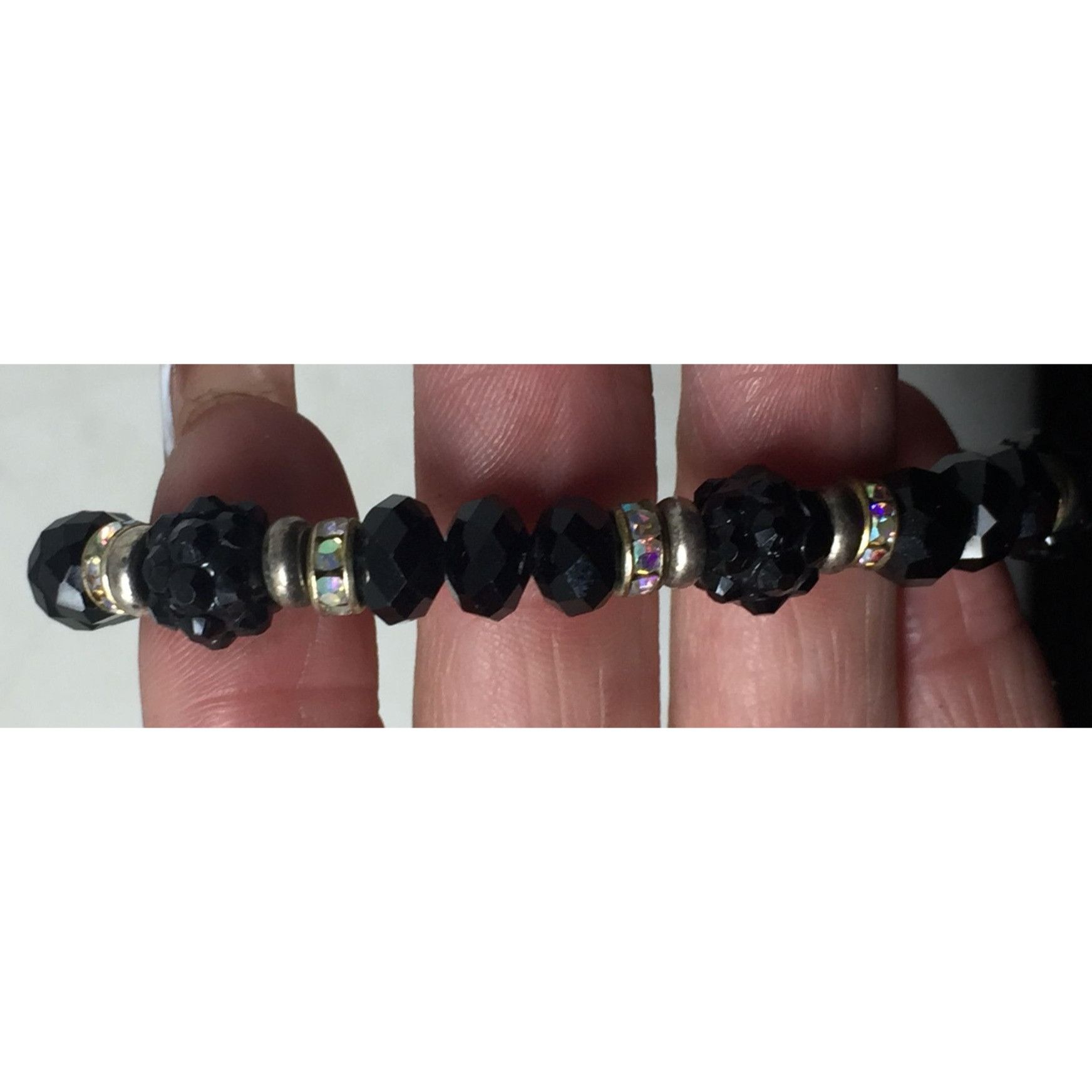 Other Women's Black and Silver Beaded Bracelet with Lobster Clasp Size ONE SIZE - 4 Thumbnail