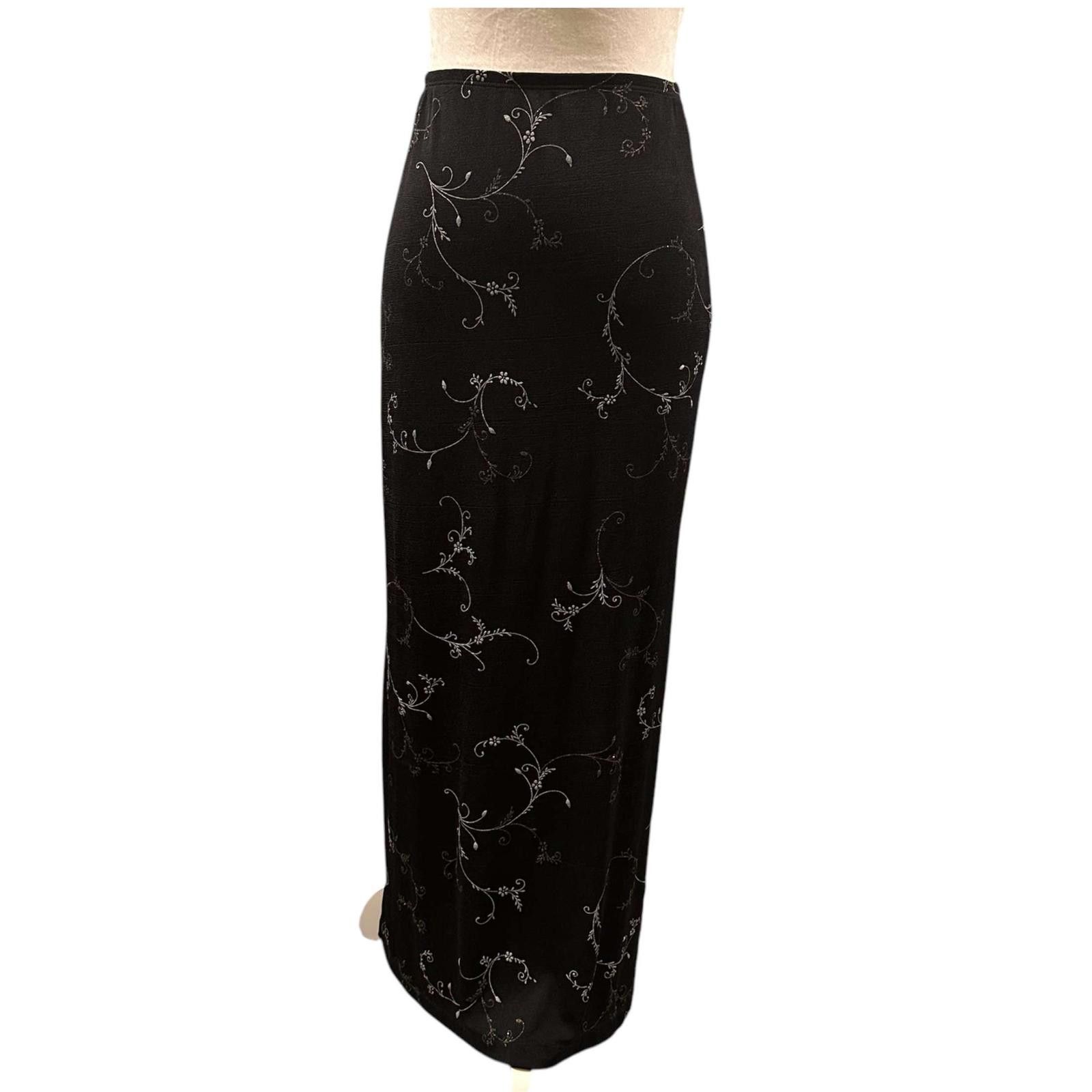Other Vintage La Bella Embroidered Flower Print Skirt Size 28" / US 6 / IT 42 - 3 Thumbnail