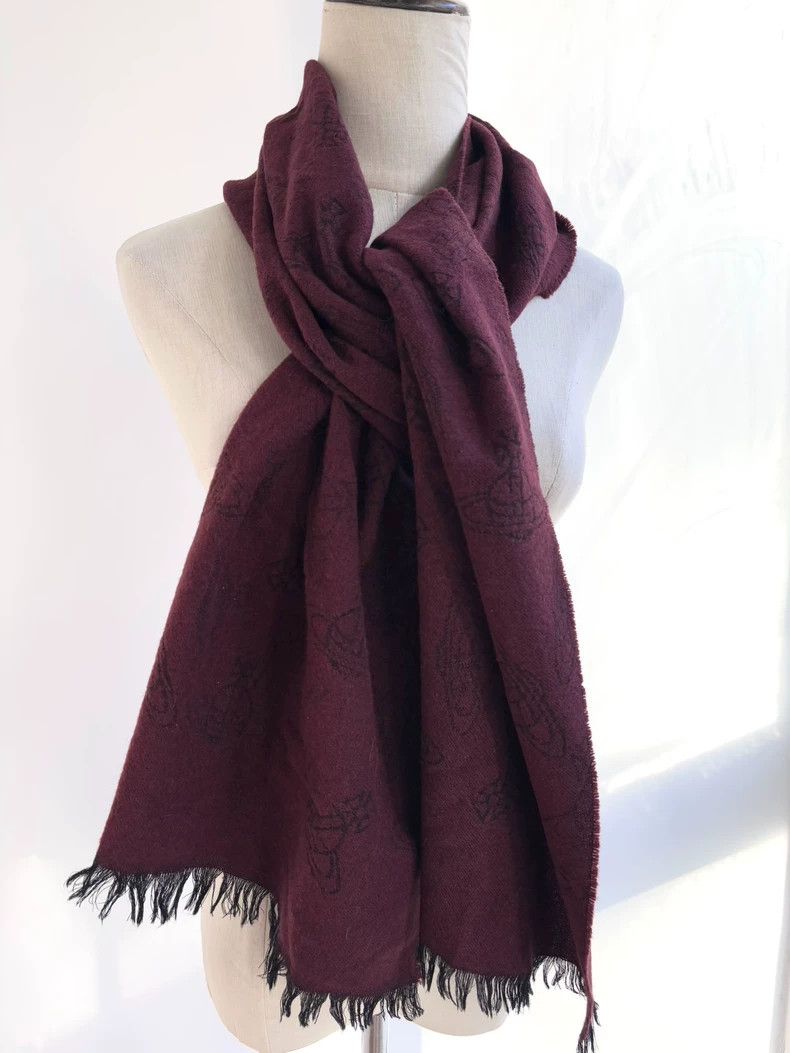 Vivienne Westwood Vivienne Westwood Double-faced Saturn full print red scarf Size ONE SIZE - 3 Thumbnail
