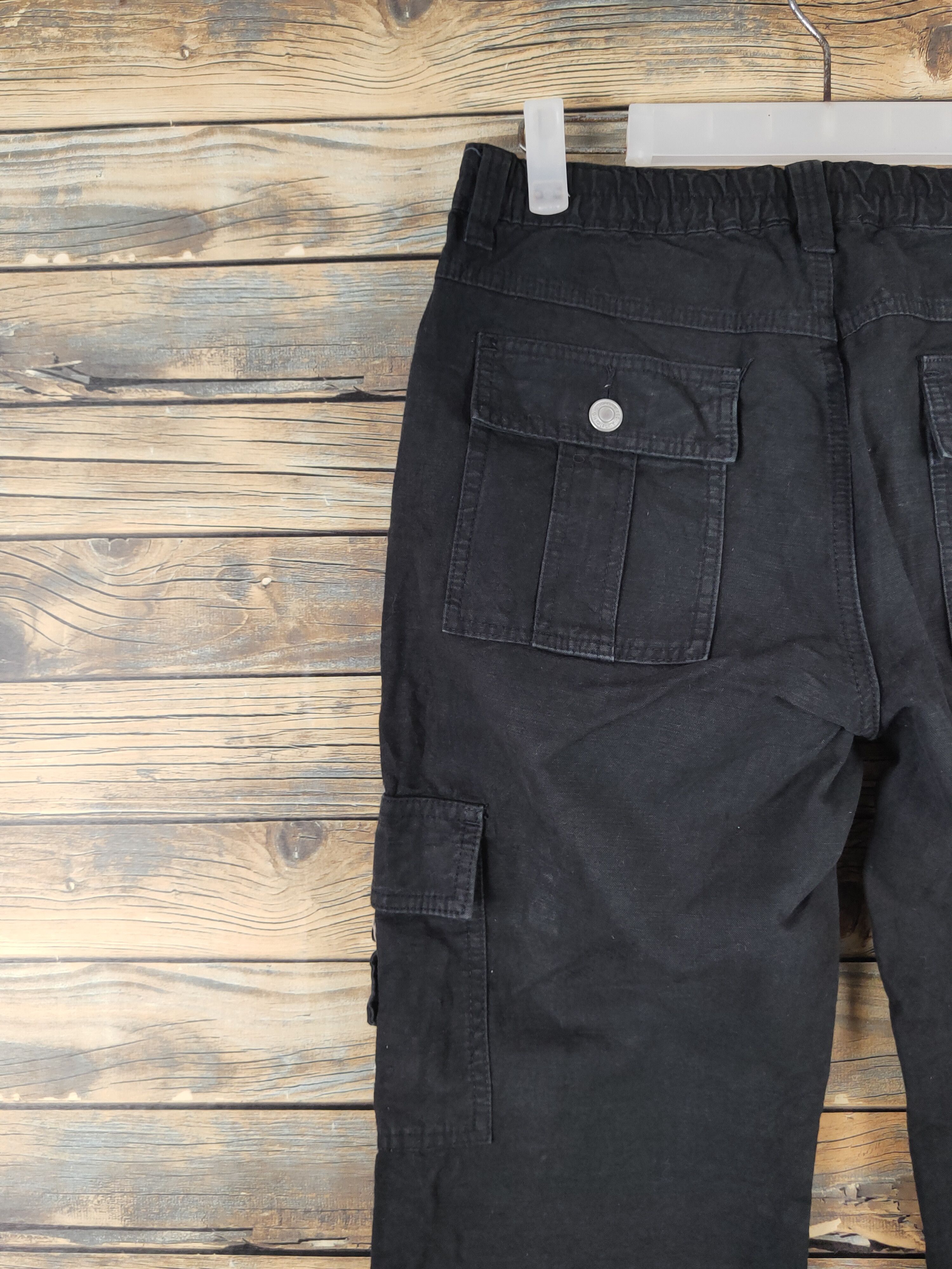 Japanese Brand DL Japanese Brand Black Multipocket Cargo Pants #769 Size US 27 - 8 Thumbnail