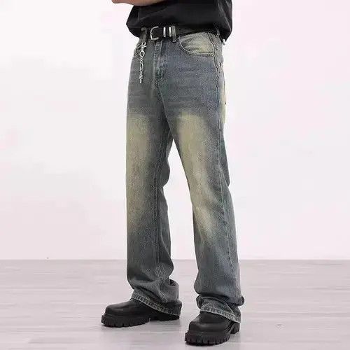 Jean Yellow Mud Straight Flare Jeans Pants Size US 32 / EU 48 - 8 Thumbnail