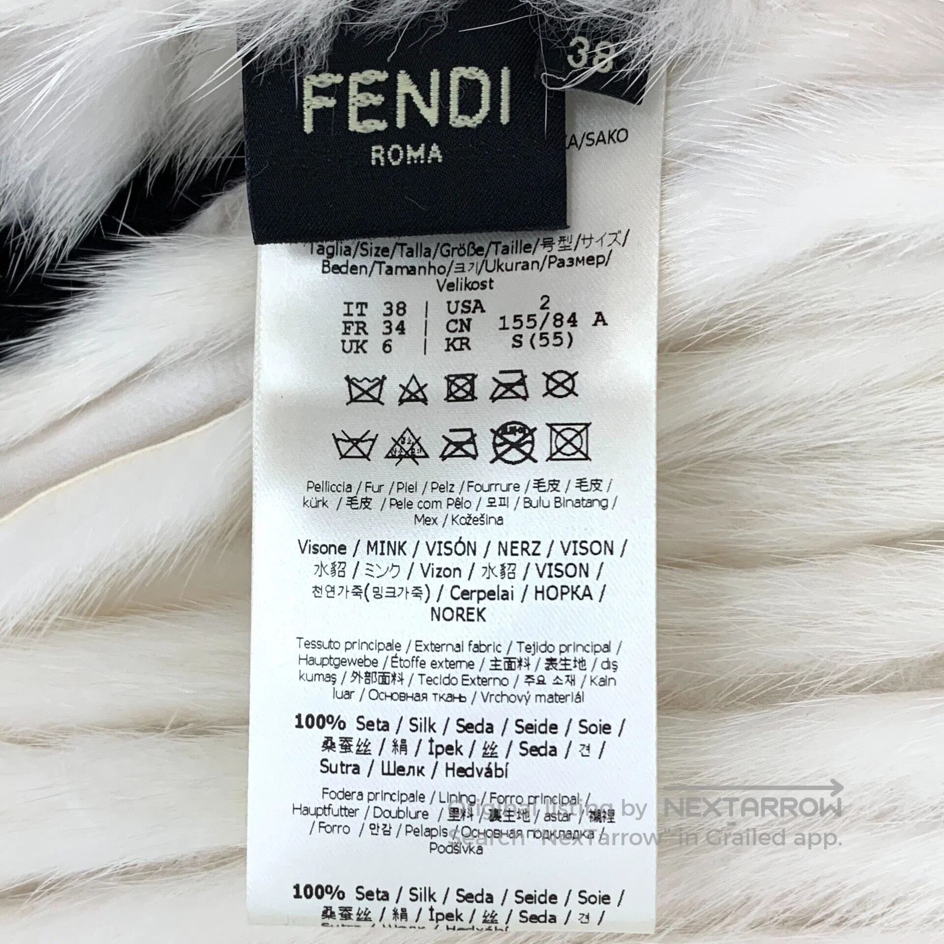 Fendi FENDI White Edge Design Silk Collar Hooded Single-breasted Size XS / US 0-2 / IT 36-38 - 6 Thumbnail