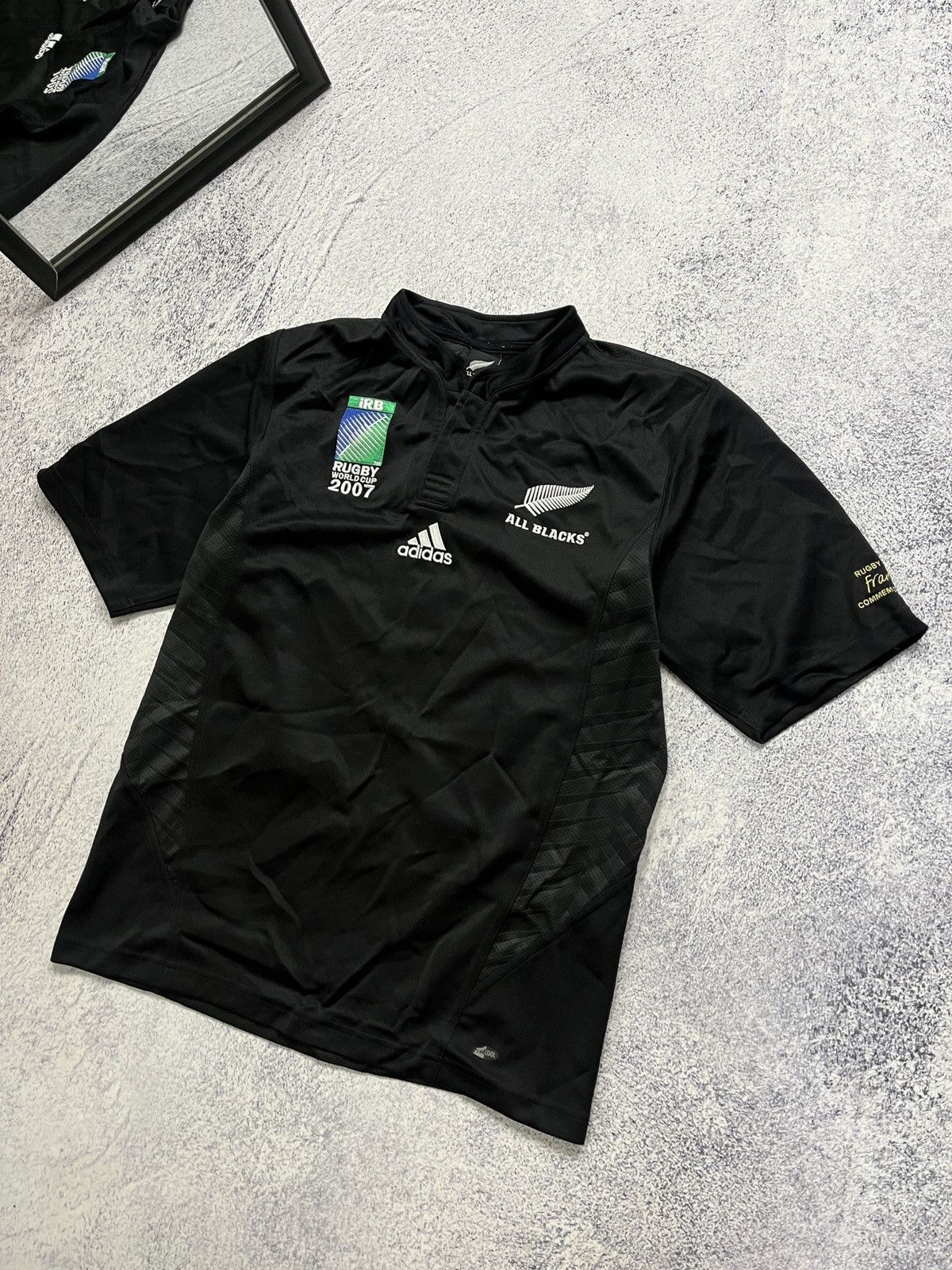 Adidas × Vintage New Zealand All Blacks Adidas World Cup 2007 Rugby Jersey Size US M / EU 48-50 / 2 - 3 Thumbnail