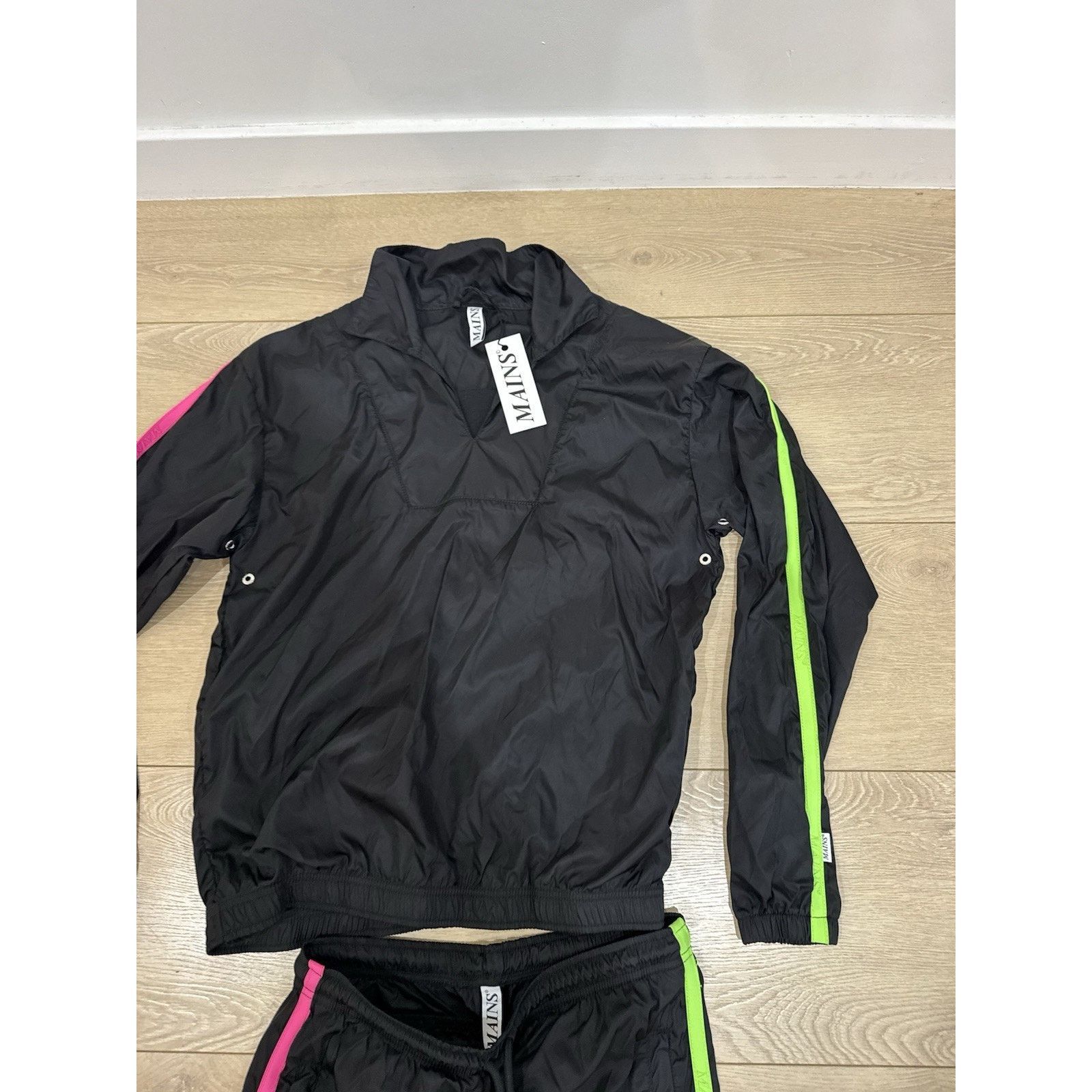 MAINS Skepta Mains London Nylon Tracksuit Top & Bottom Black Size US M / EU 48-50 / 2 - 7 Thumbnail