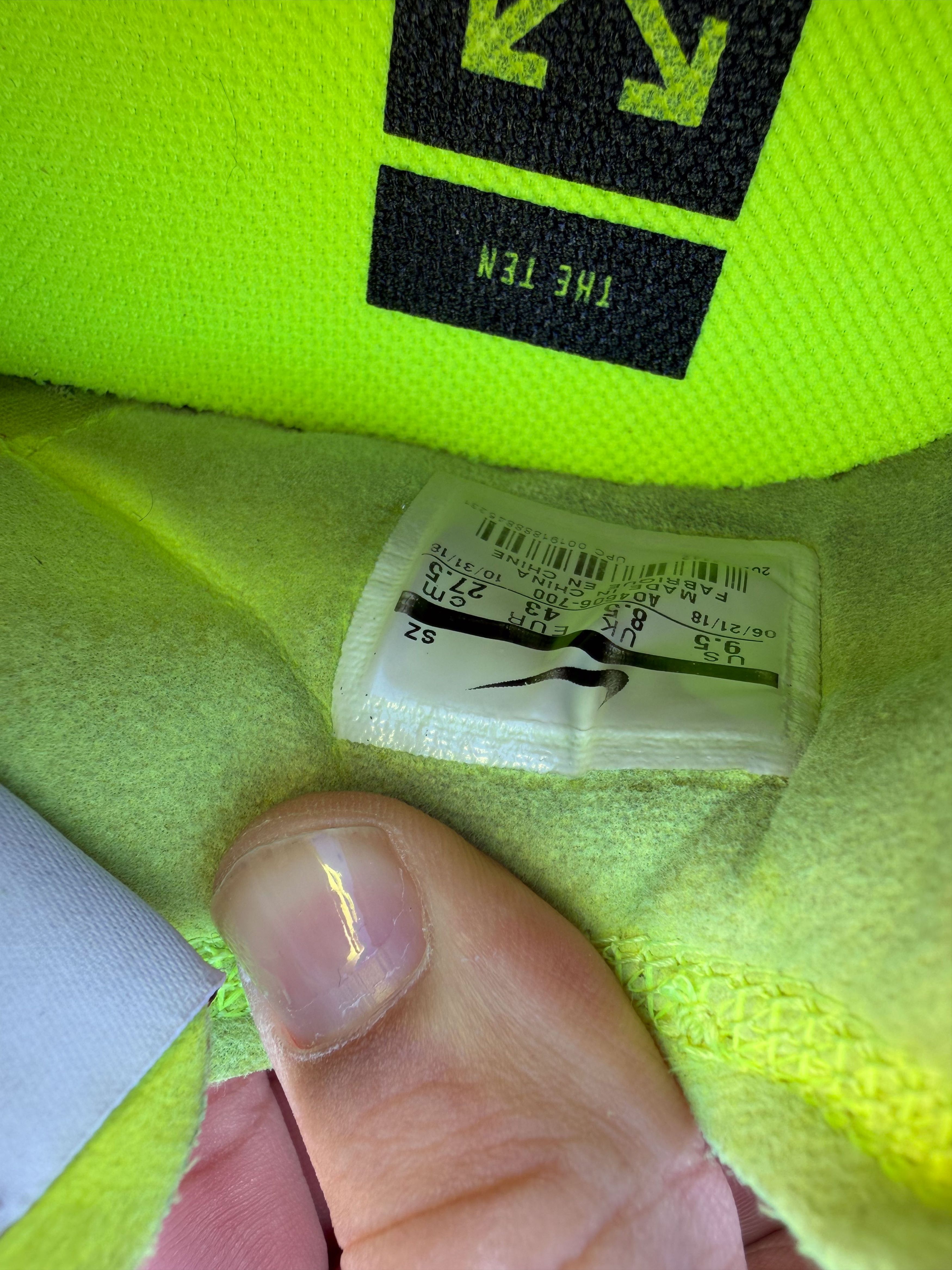Nike × Off-White Volt Air Force 1 Virgil Abloh Off- White Size US 9.5 / EU 42-43 - 11 Thumbnail