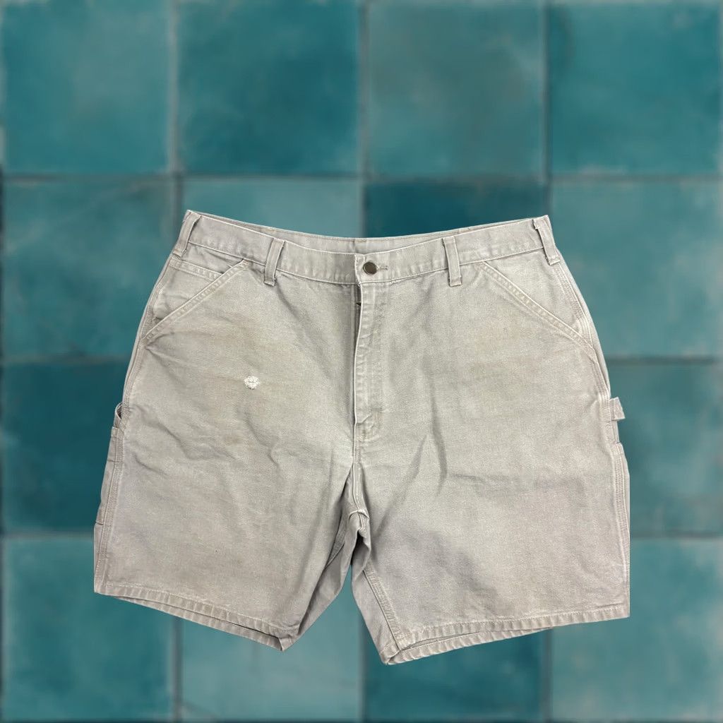 Carhartt VINTAGE Carhartt Cargo Shorts Mens 40 Beige Canvas Work Utility Carpenter B25 Size US 40 / EU 56 - 1 Thumbnail