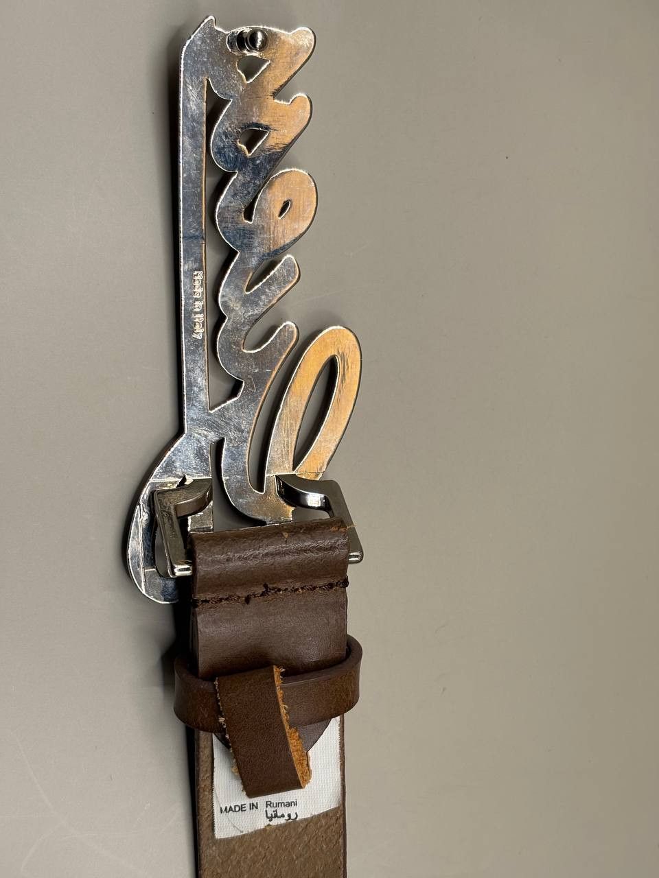 Guess GUESS Brown Leather Rhinestone Logo Belt Size S Size ONE SIZE - 4 Thumbnail