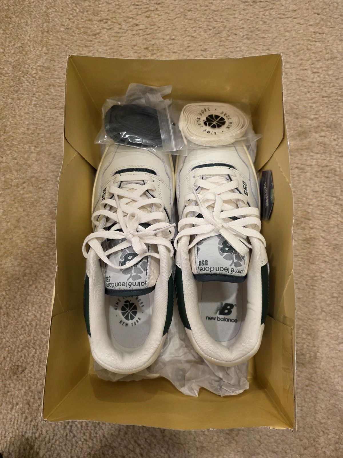 Aime Leon Dore × New Balance New balance 550 Aime Leon dore natural green white cream 8 Size US 8 / EU 41 - 4 Thumbnail