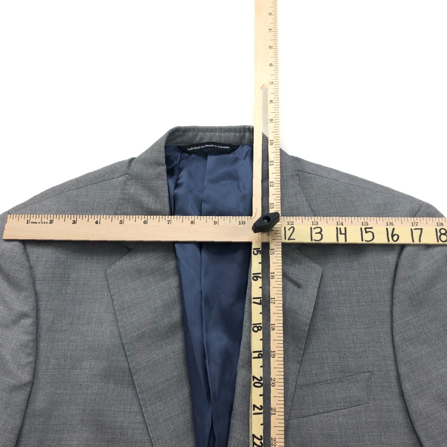 Vintage Coppley Suit Jacket Gray 100% Wool 2 PC Regular 40 Size 38R - 5 Thumbnail