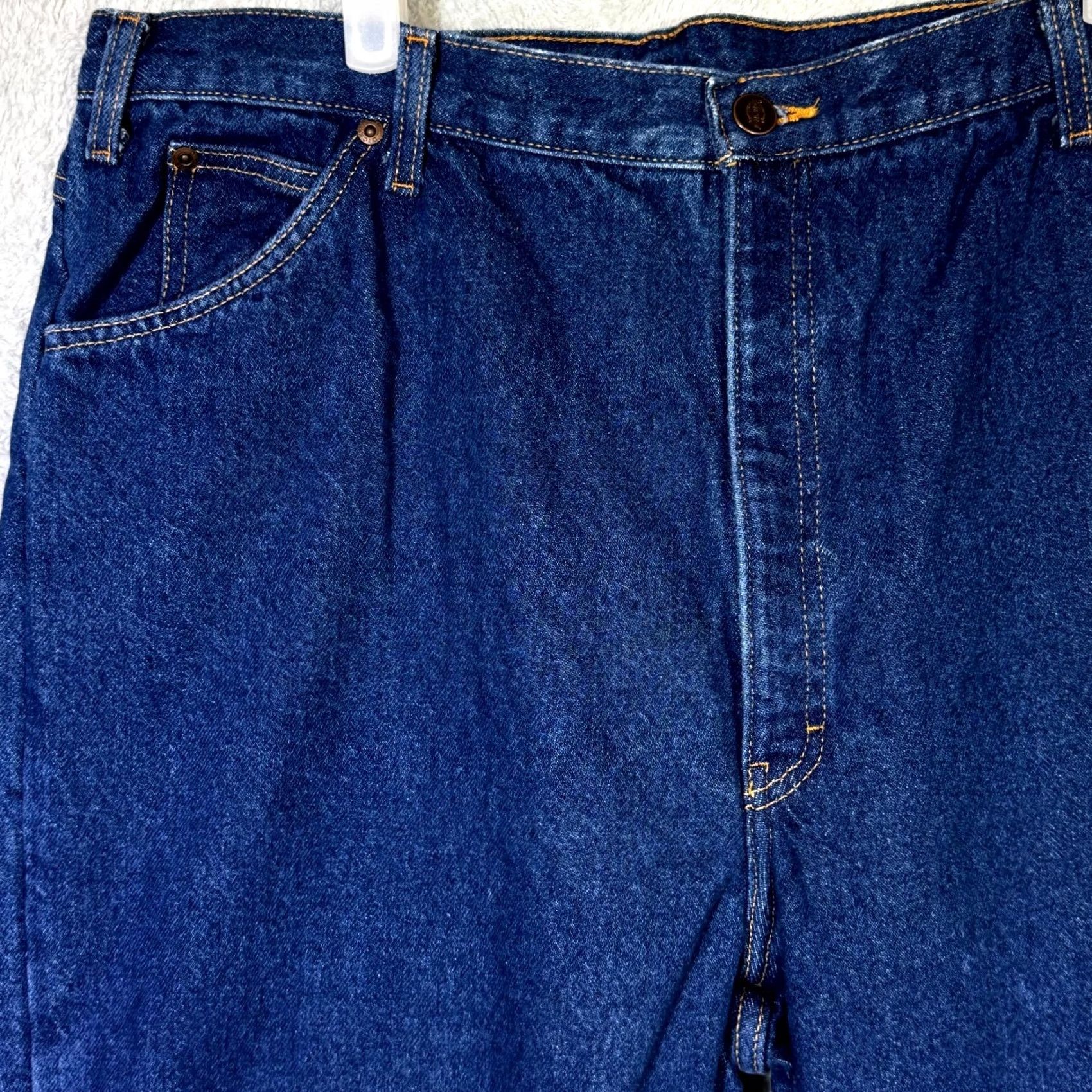 Dickies Dickies Jeans Main Point Flannel-Lined 40x30 Blue Denim Plaid High Rise Straight Mens Jeans Size US 40 / EU 56 - 3 Thumbnail