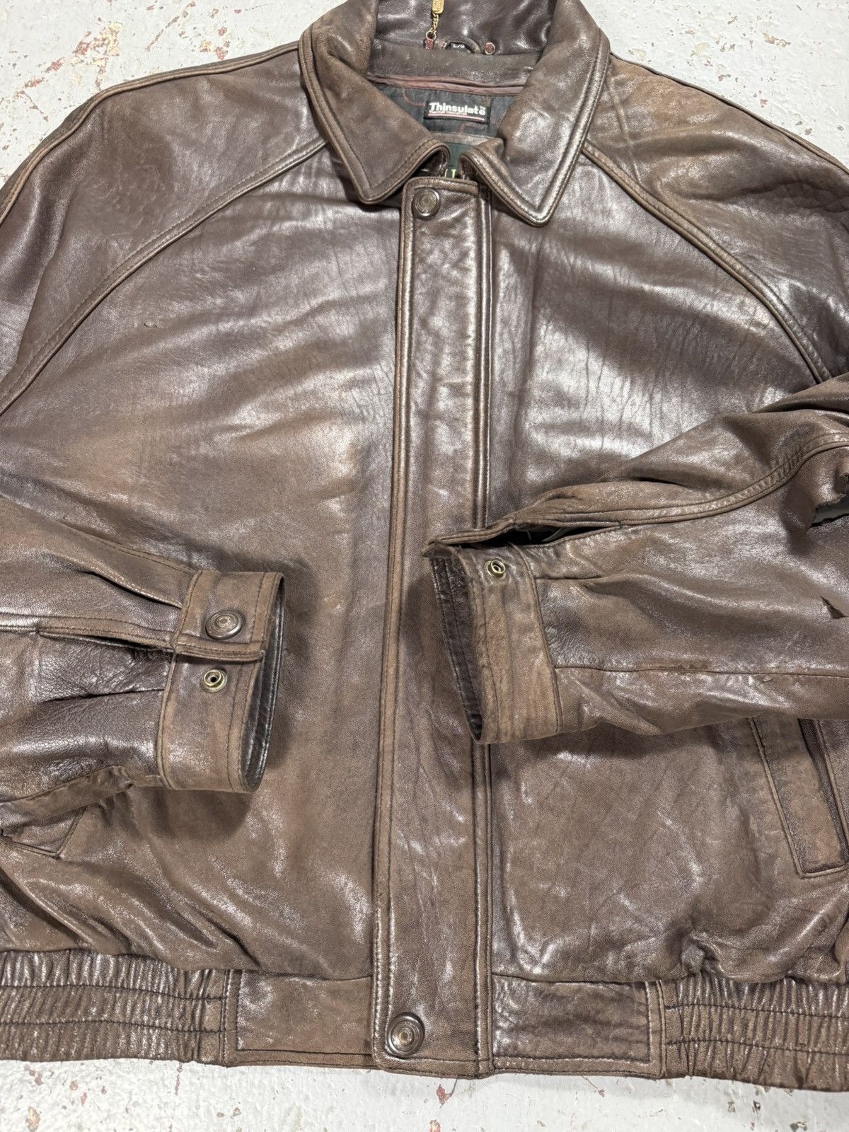 Danier Vintage Danier Thermal Insulated Leather Mocha Brown Jacket Size US L / EU 52-54 / 3 - 4 Thumbnail