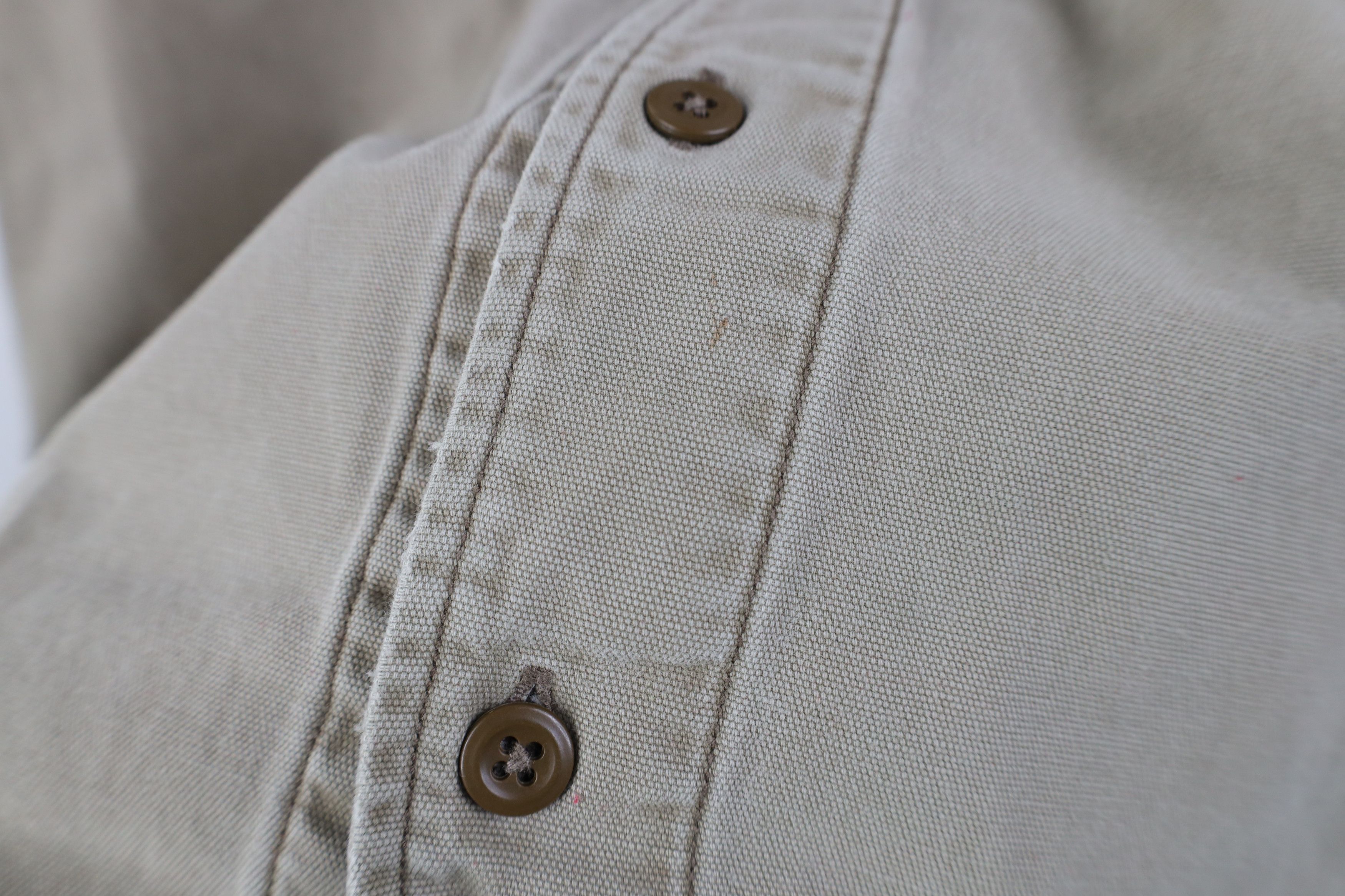 Gap Vintage 90s Gap Heavyweight Collared Button Shirt Beige Size US M / EU 48-50 / 2 - 6 Thumbnail