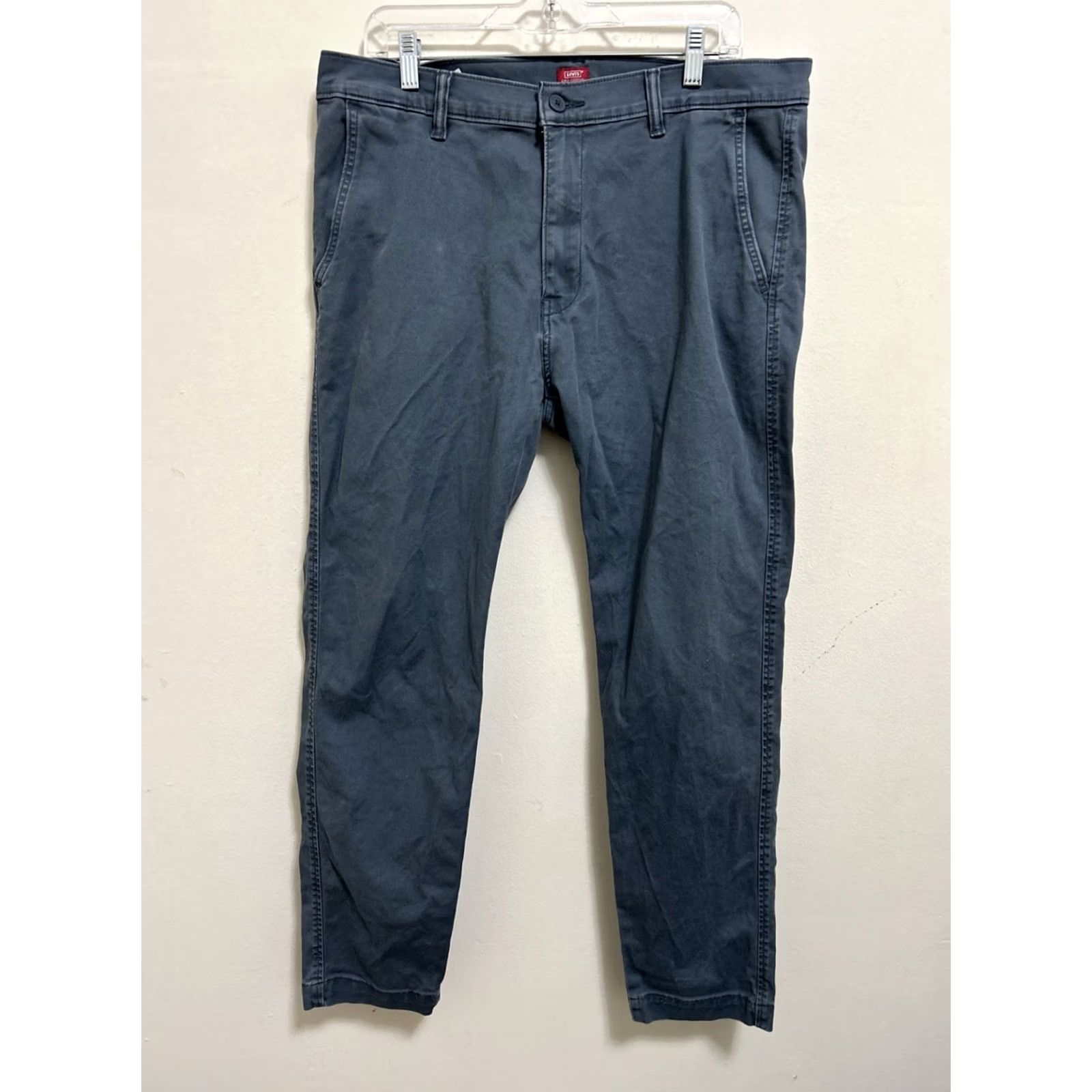 Levi's Levi's Pants Regular Chino Tapered 36x32 Blue Solid Pockets Zip Button Casual Mens Size US 36 / EU 52 - 2 Thumbnail